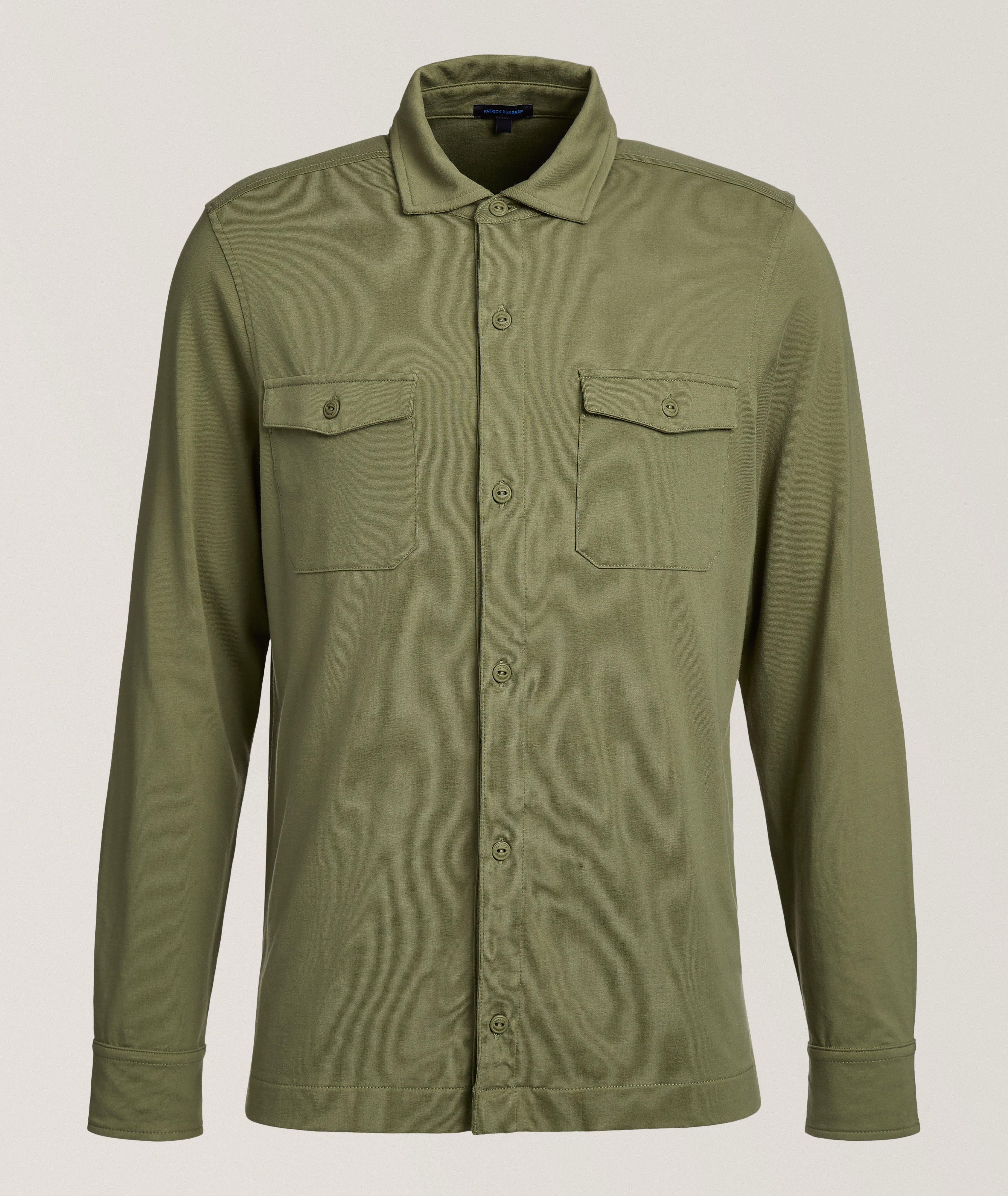 Patrick Assaraf Stretch-Pima Cotton Overshirt