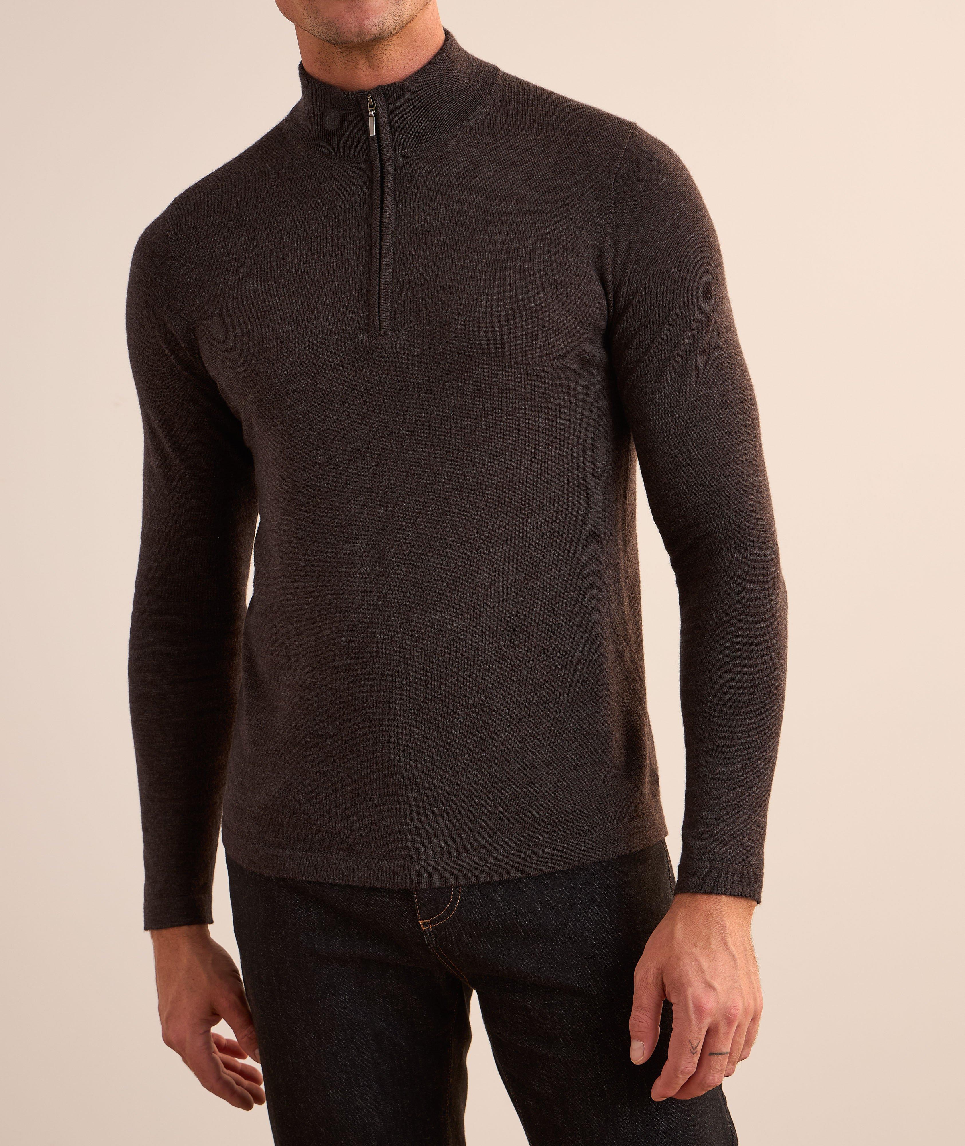 Extrafine Merino Wool Quarter-Zip Sweater image 1
