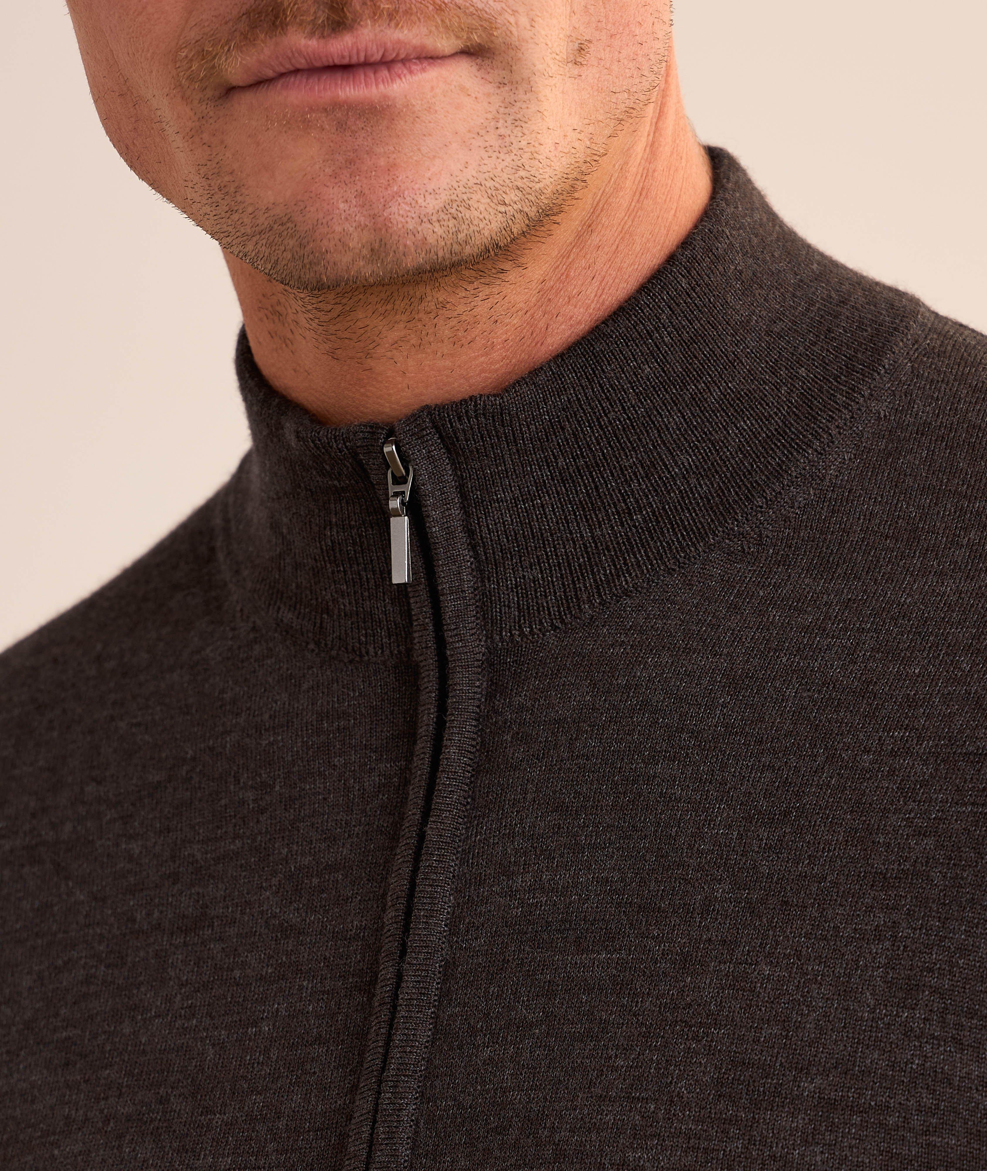 Extrafine Merino Wool Quarter-Zip Sweater image 3