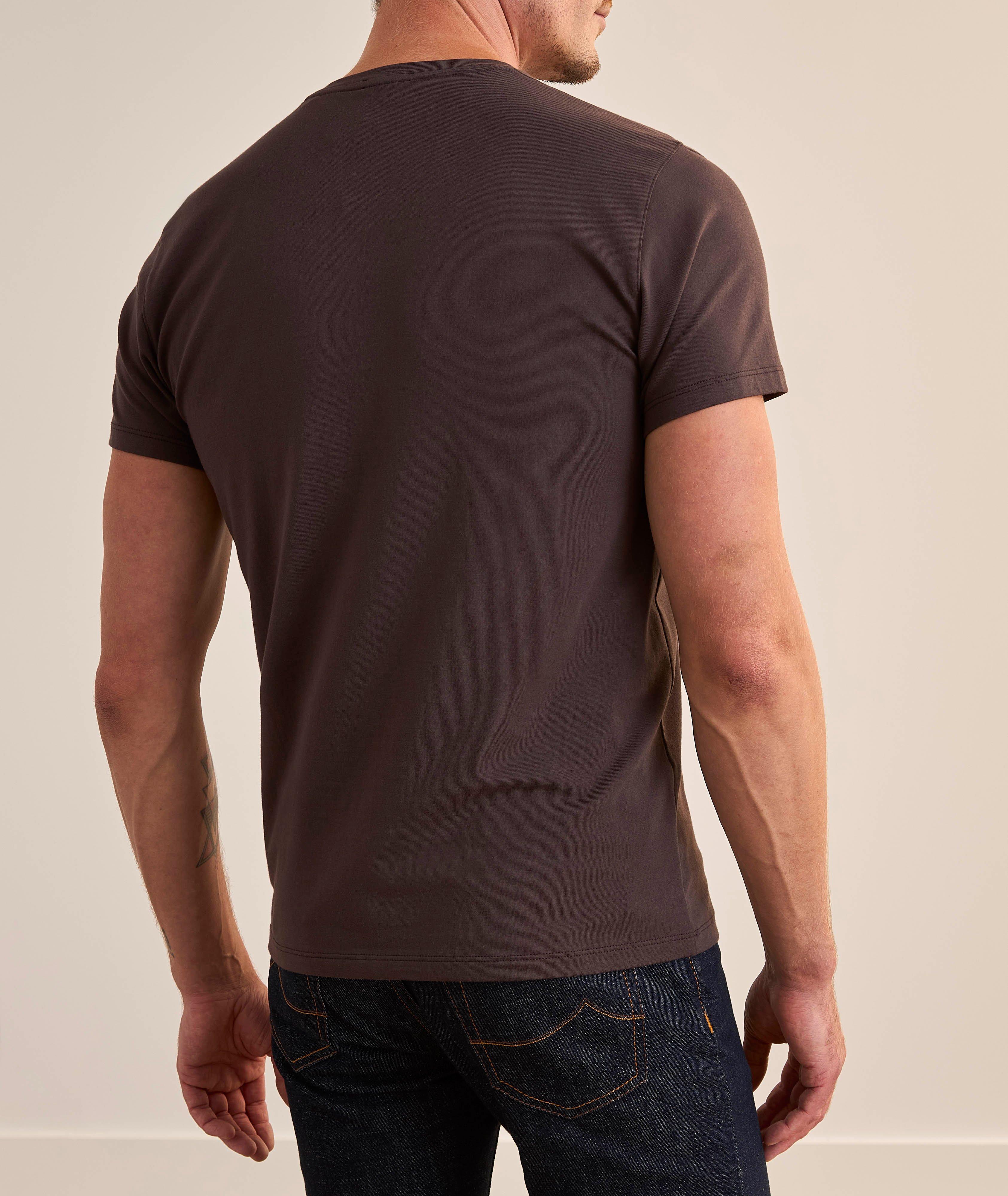 Stretch-Pima Cotton V-Neck T-Shirt image 2