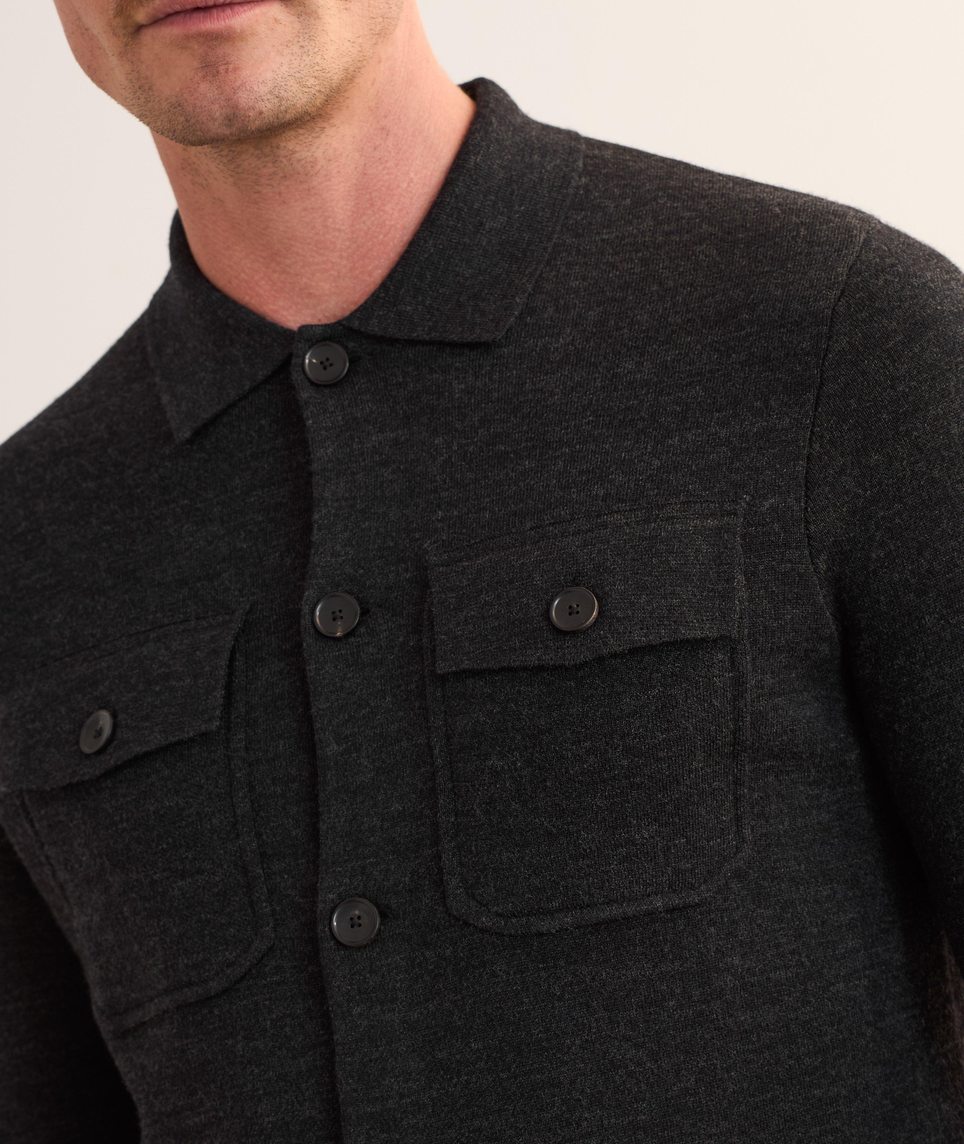 Surchemise double face boutonnée sur le devant image 3