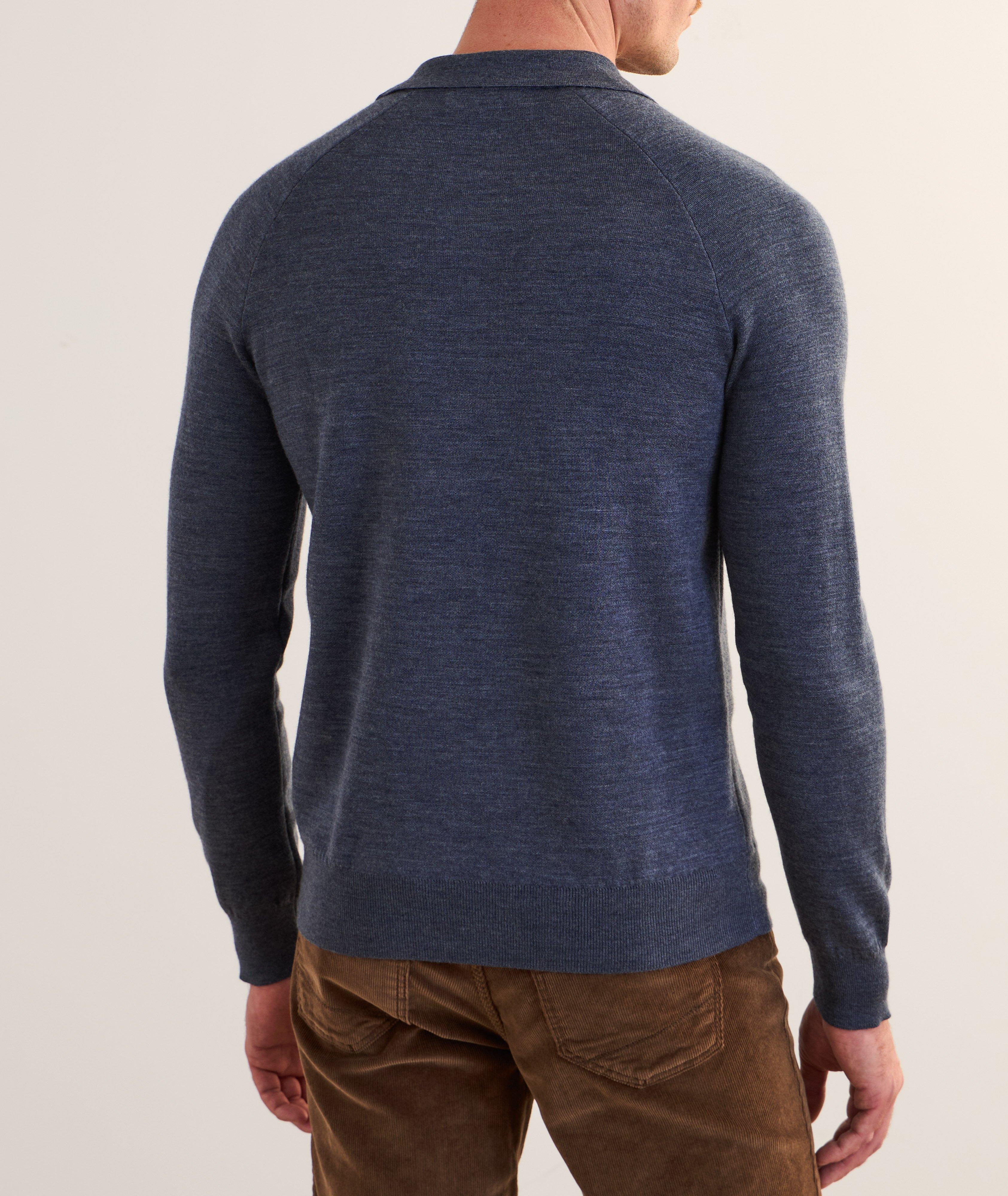Double Face Raglan Polo Sweater image 2