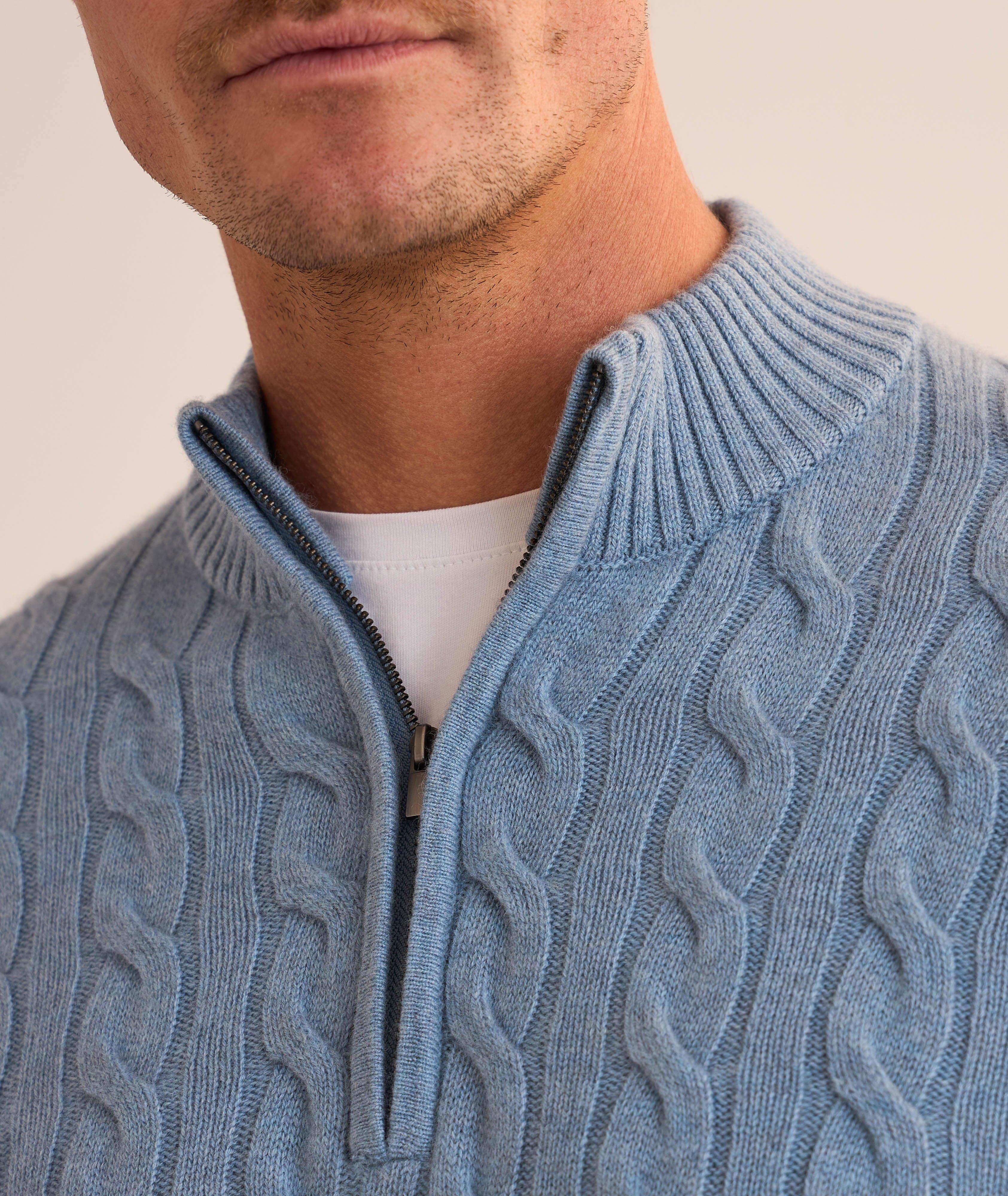 Pull à demi-glissière torsadé image 3