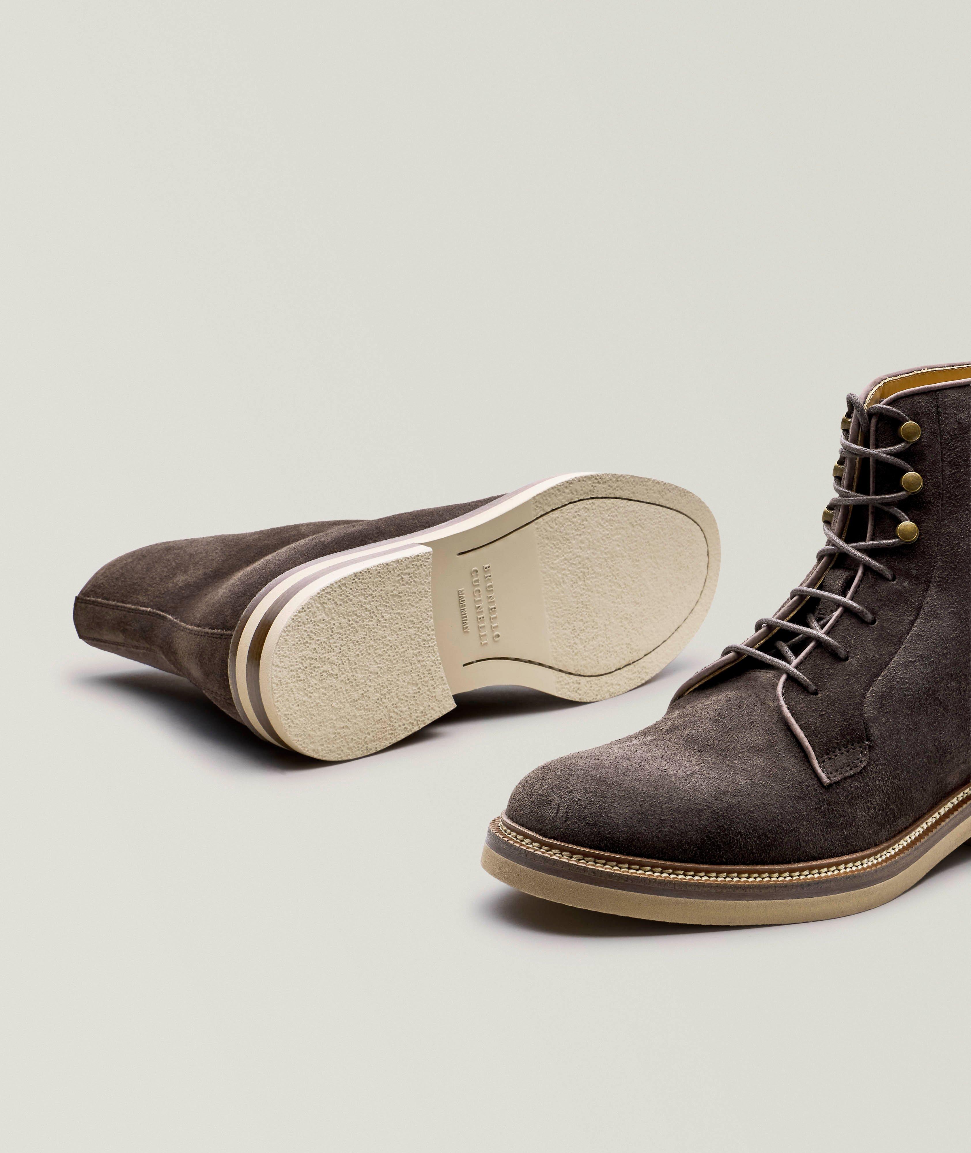 Suede Lace-Up Boots image 3