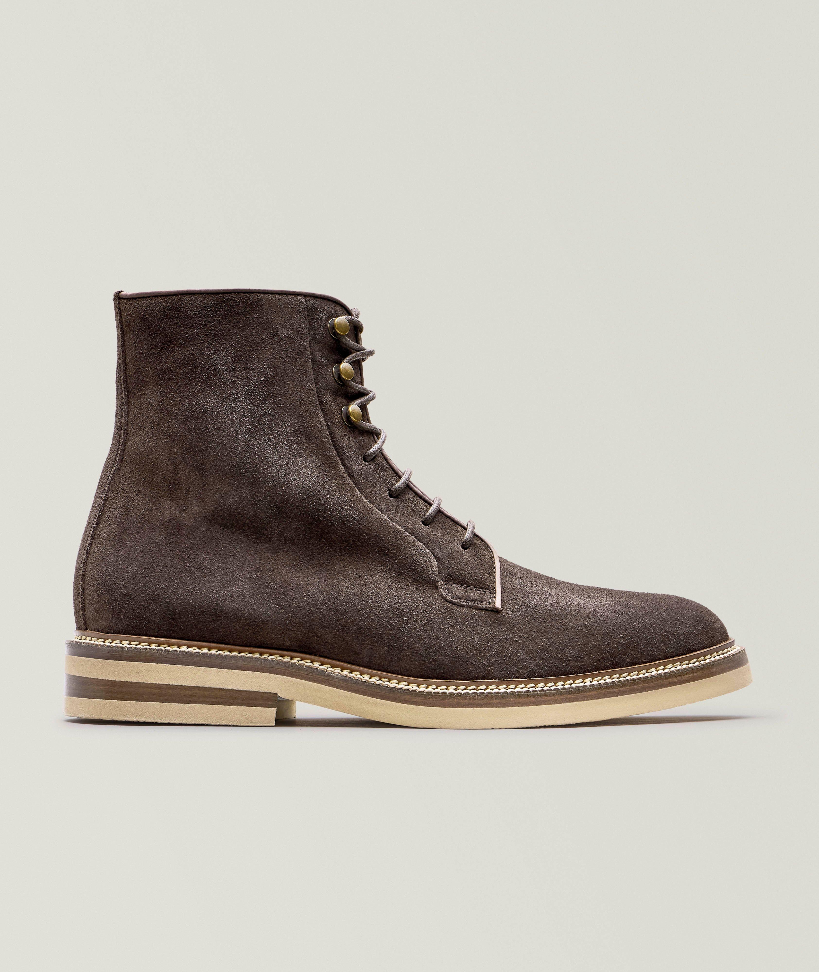 Suede Lace-Up Boots image 0