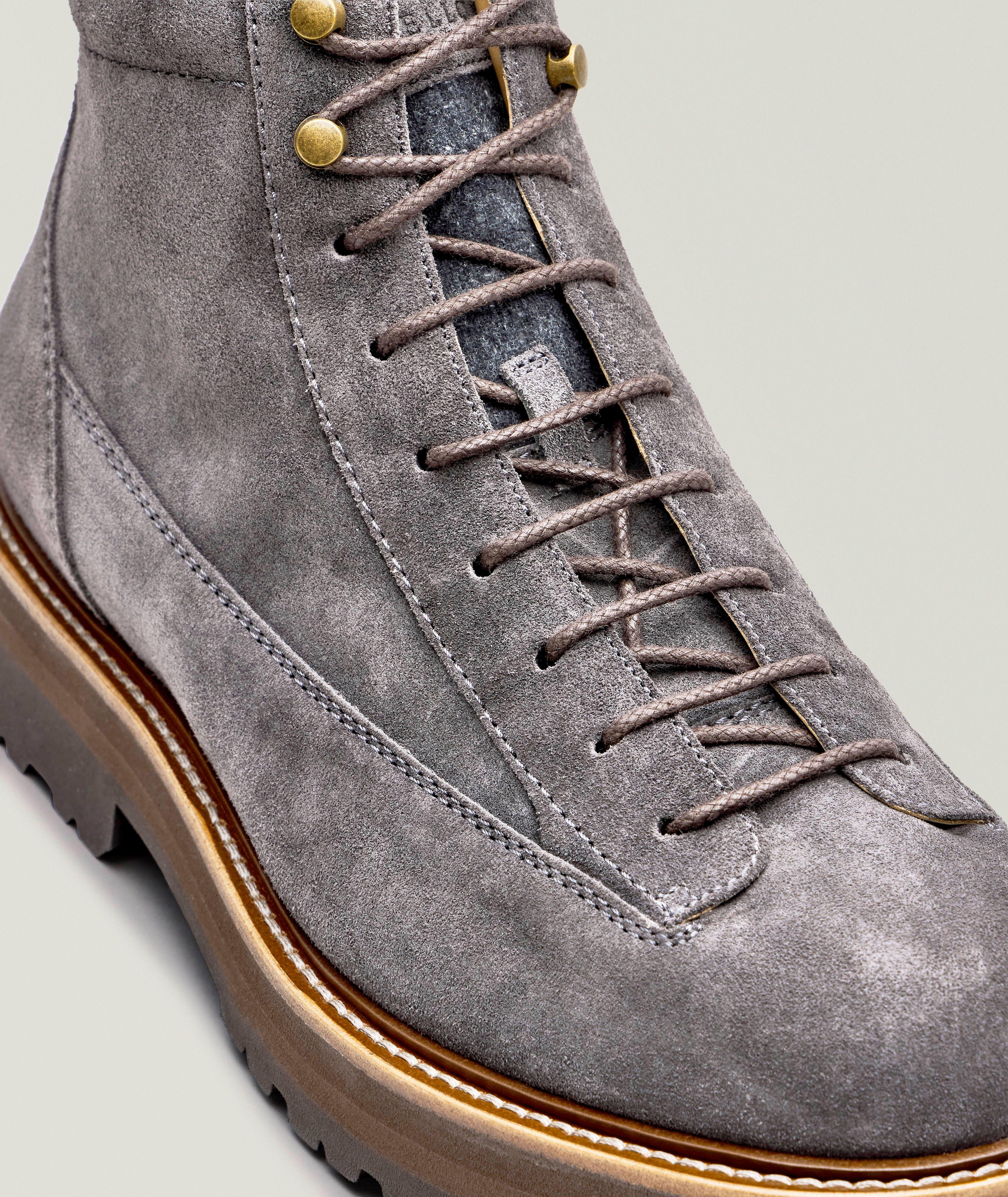 Botte à laçage bas en suède image 2