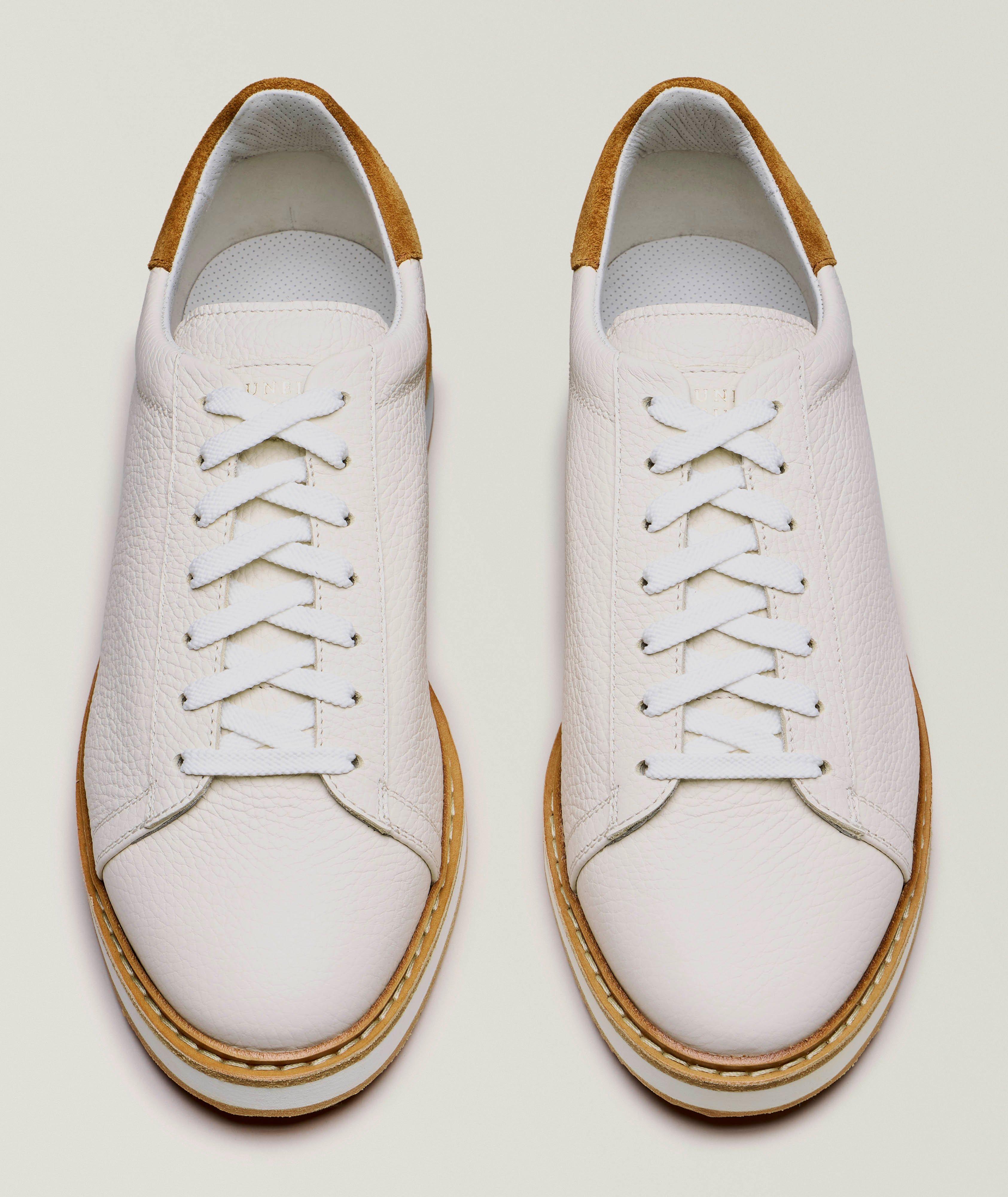 Chaussure sport en cuir grenu et en suède image 1