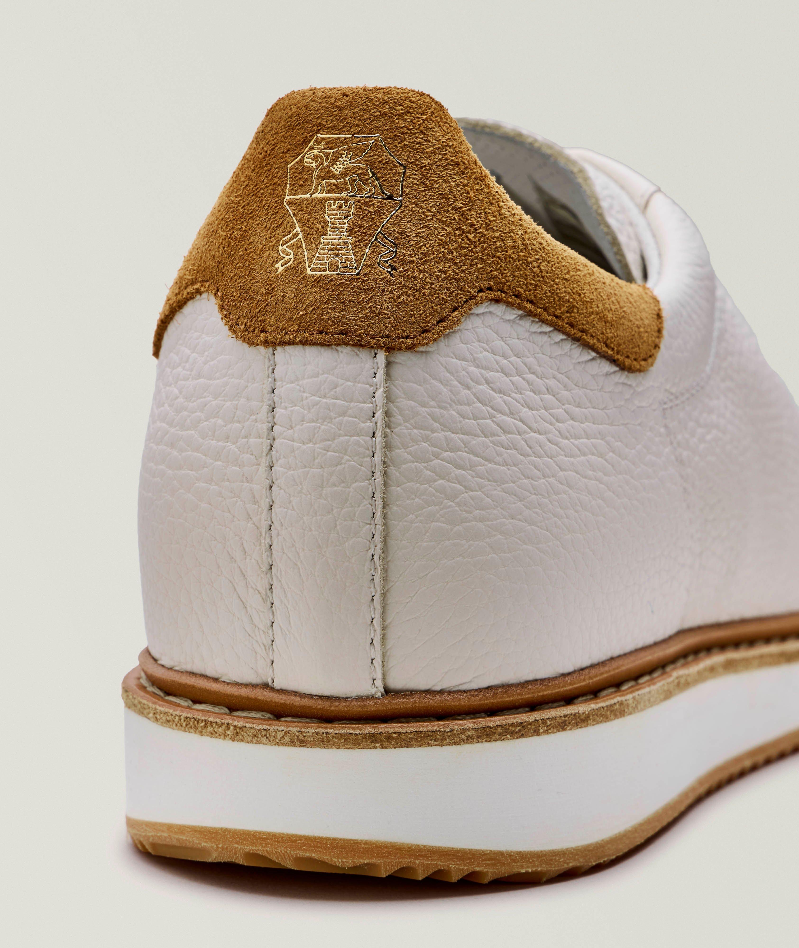 Chaussure sport en cuir grenu et en suède image 3