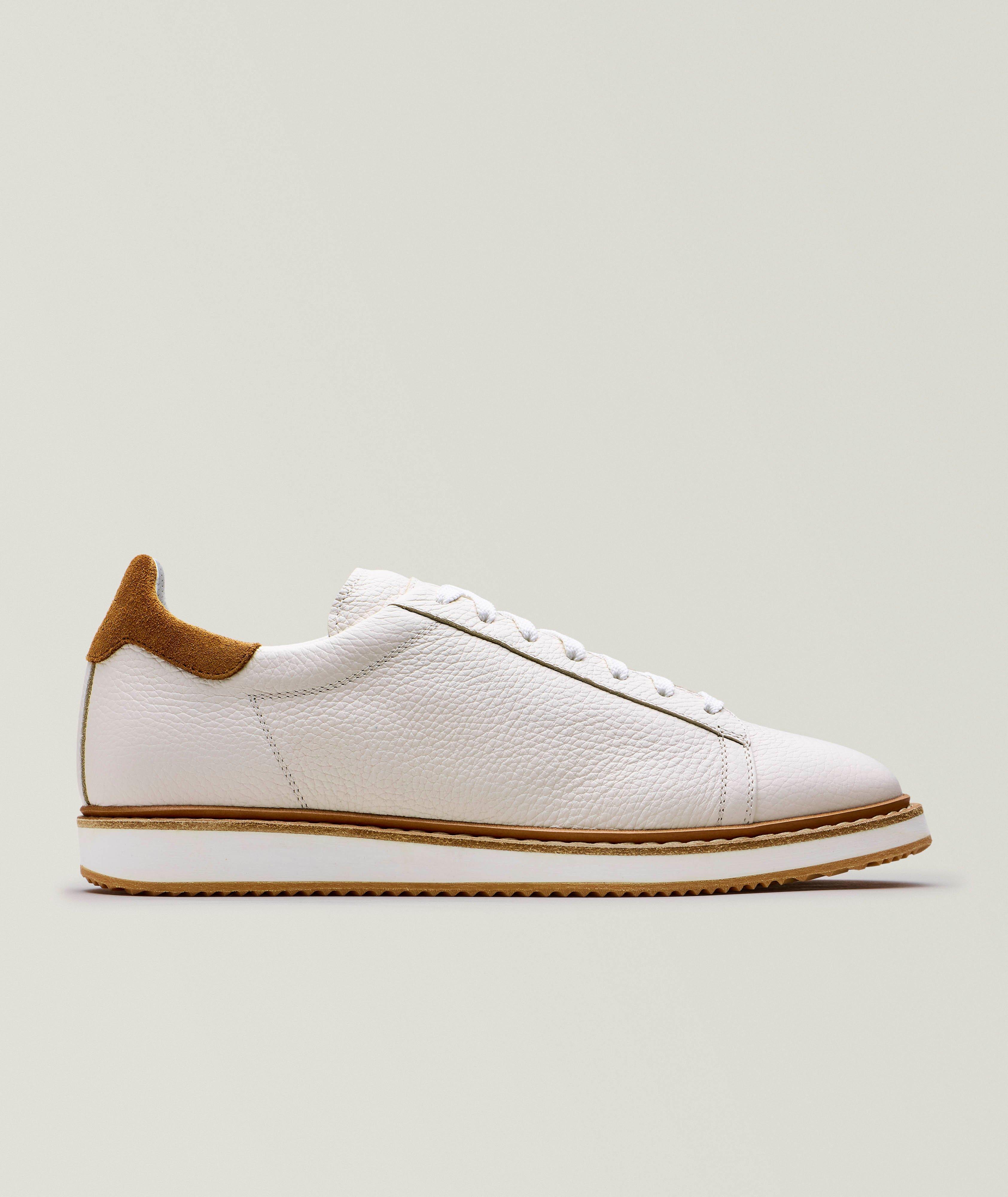 Chaussure sport en cuir grenu et en suède image 0