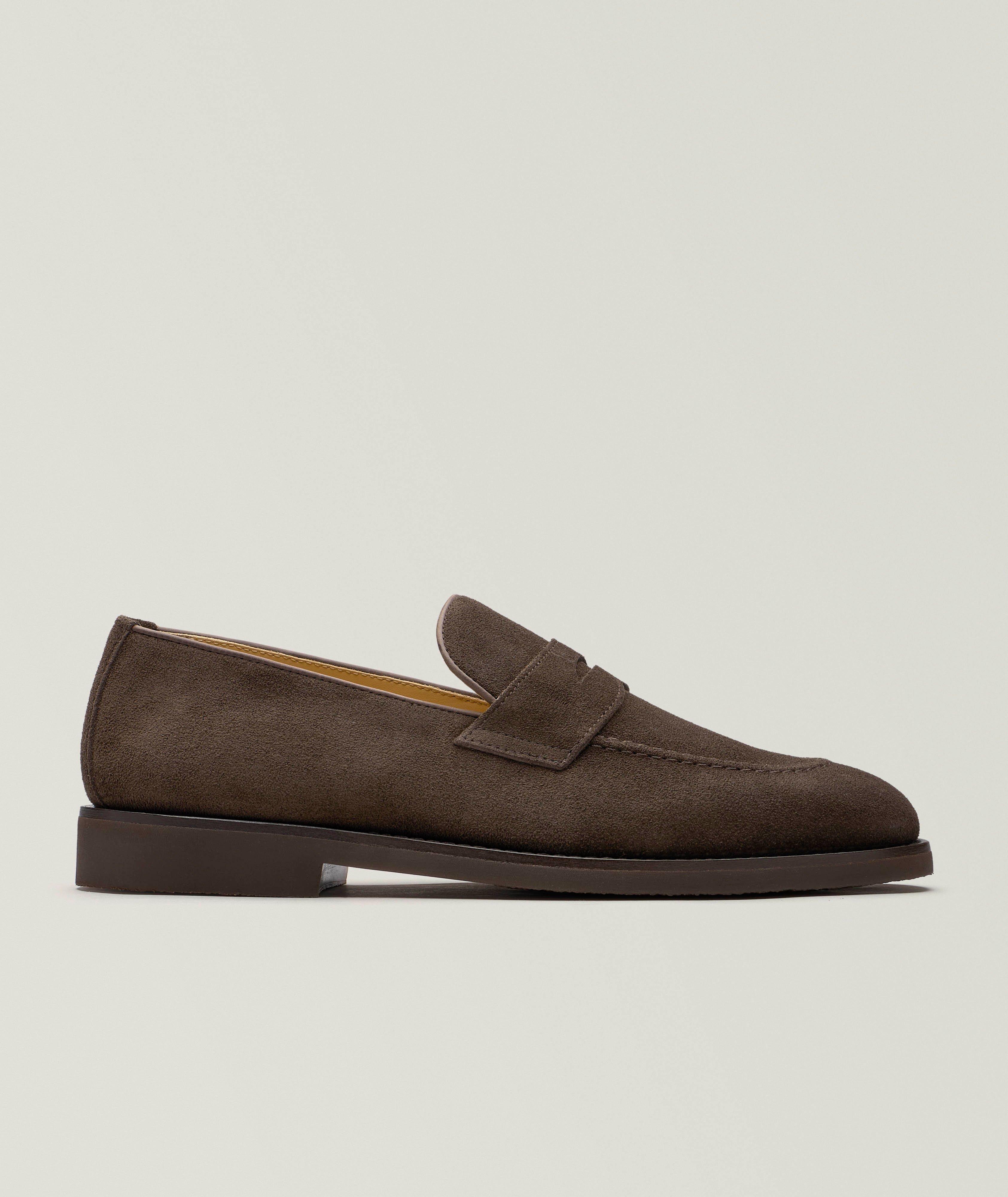 Brunello Cucinelli Mocassins en daim à bride