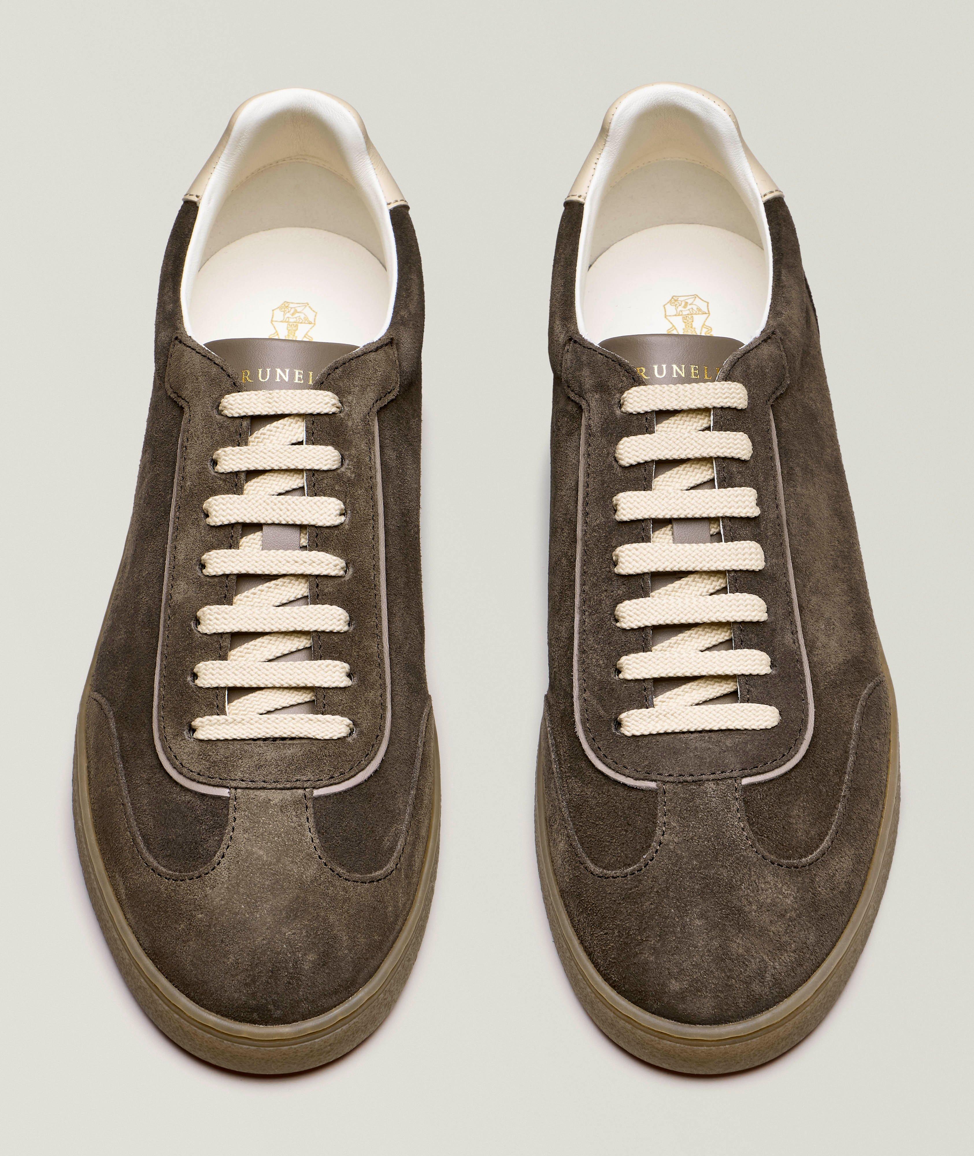 Chaussure sport en suède et en cuir image 1