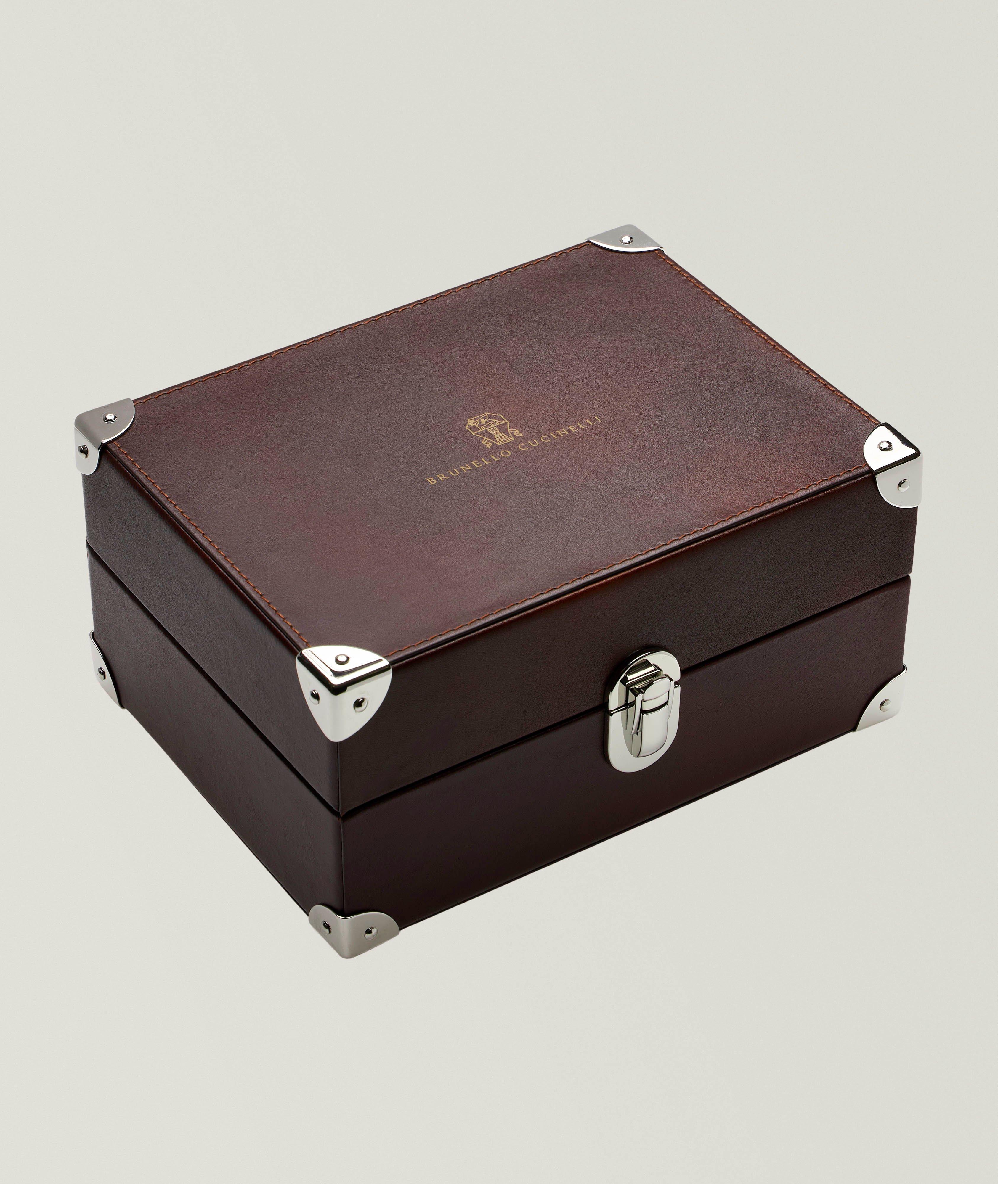 Eight-Piece Leather Watch Box image 0