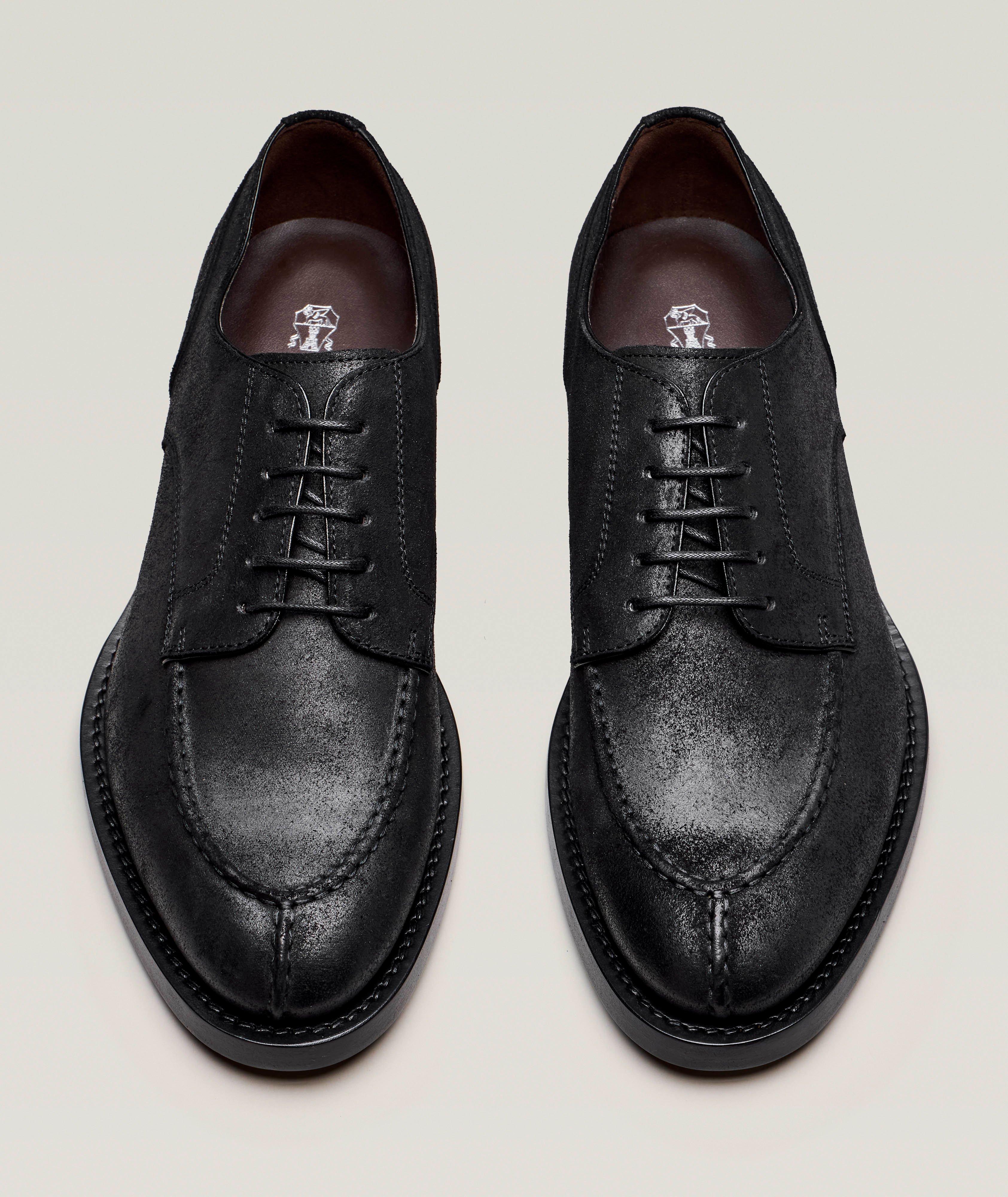 Oiled Suede Lace-Up Derbies image 1
