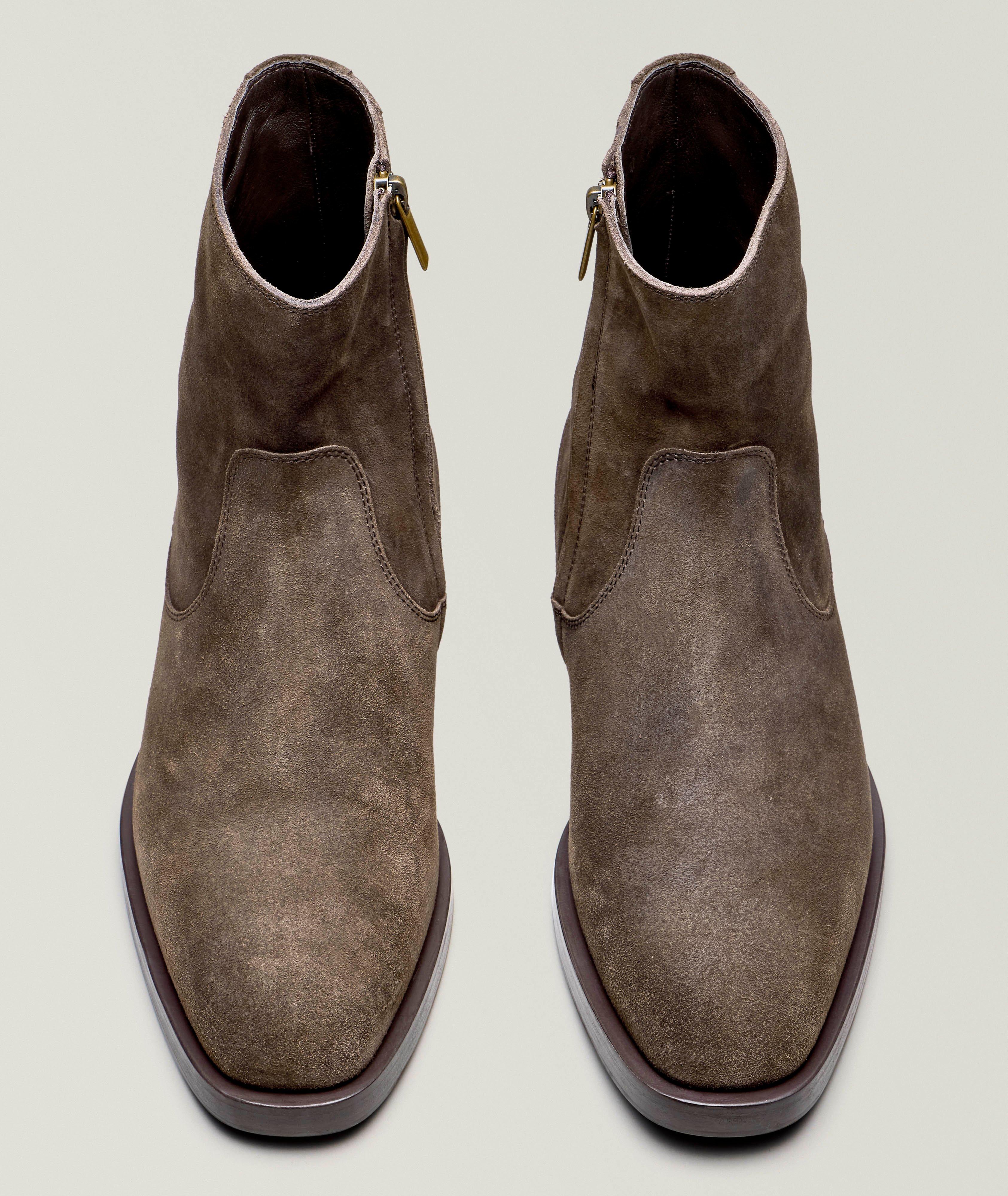 Leather Western Zip Boots image 1