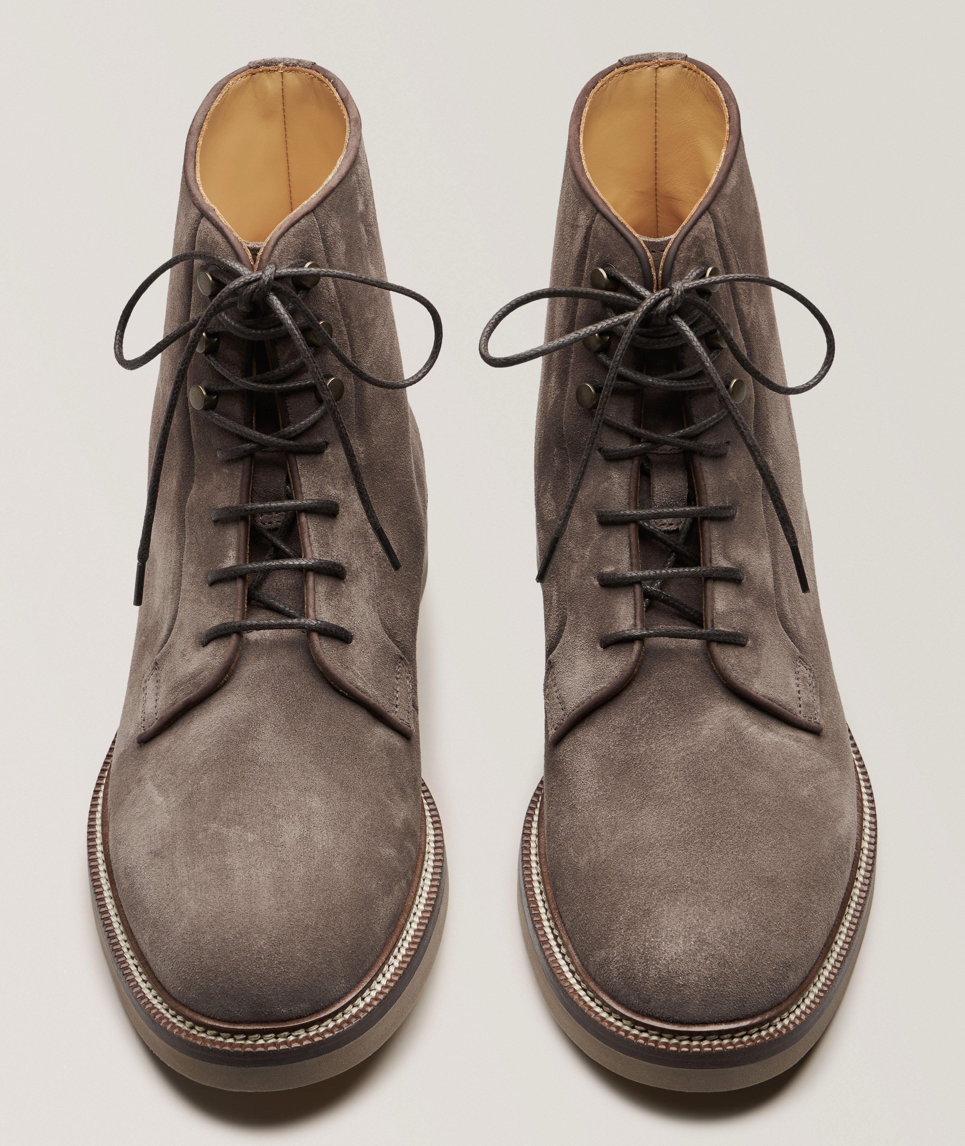 Suede Lace-Up Boots image 1