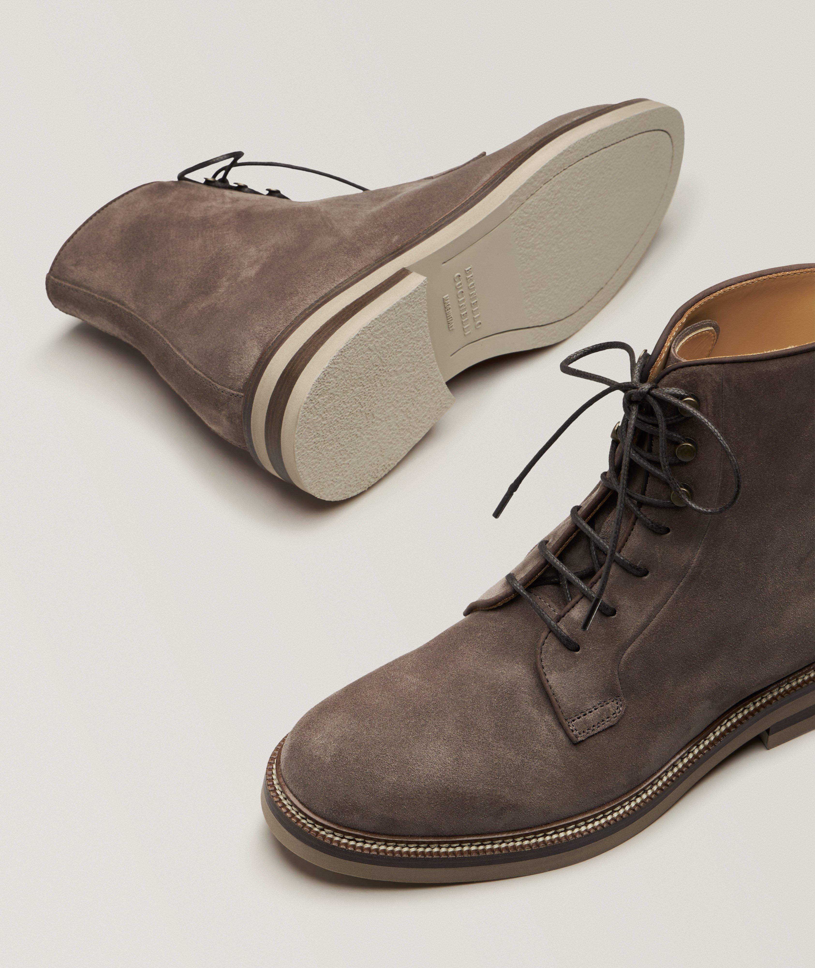 Suede Lace-Up Boots image 3