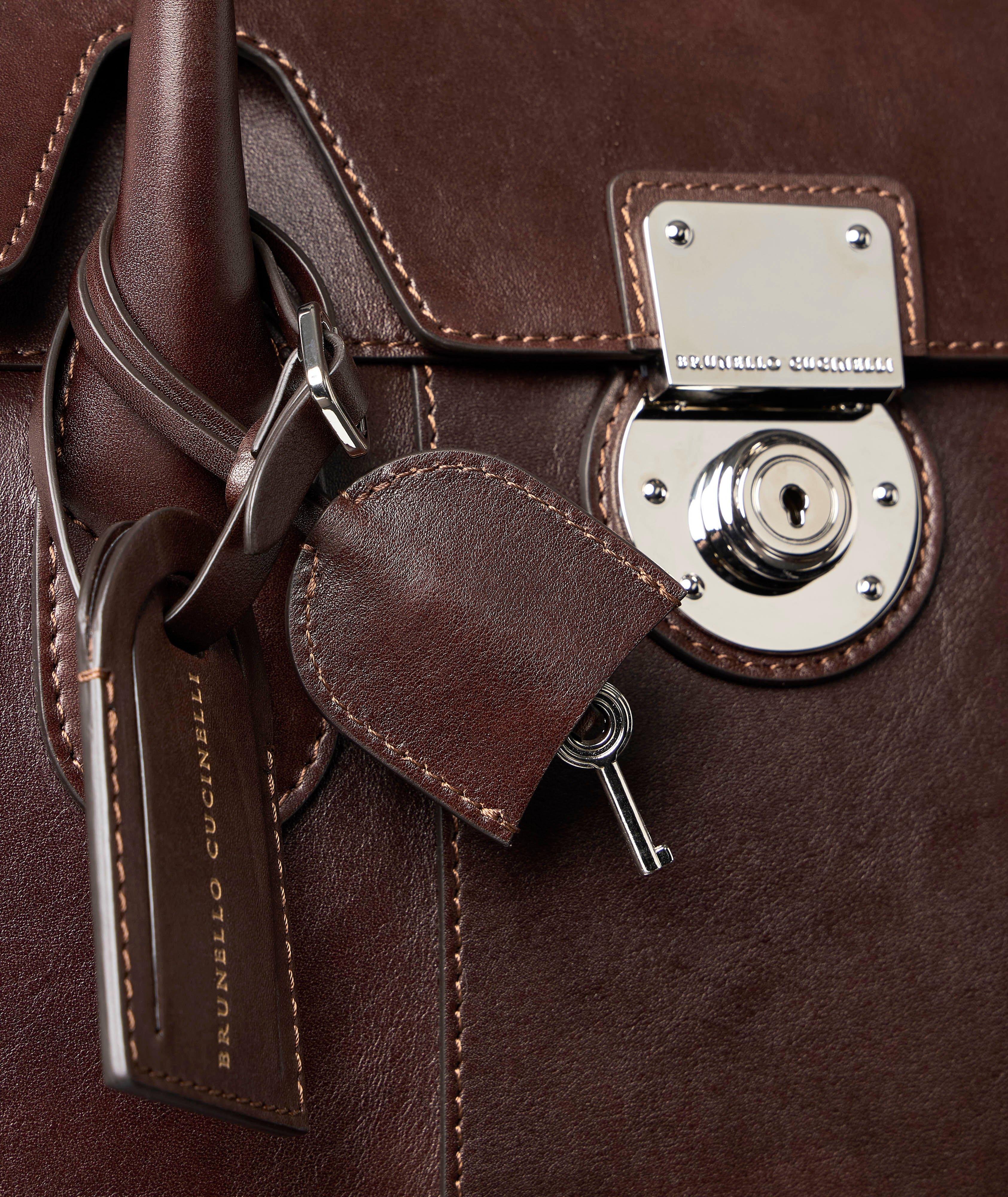 Brunello Cucinelli Boston Leather Weekender Bag | Bags