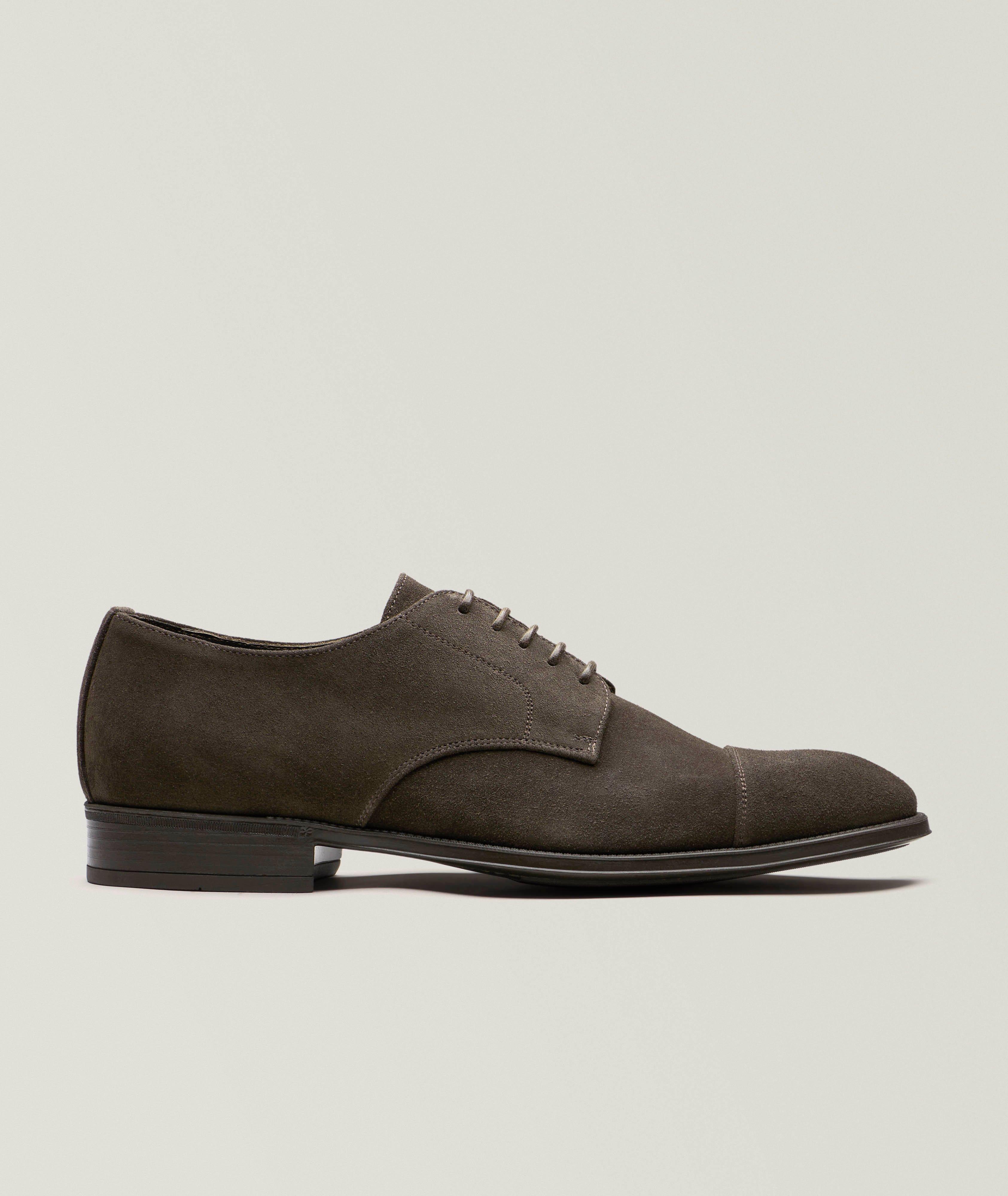 Canali Cap-Toe Suede Derbies