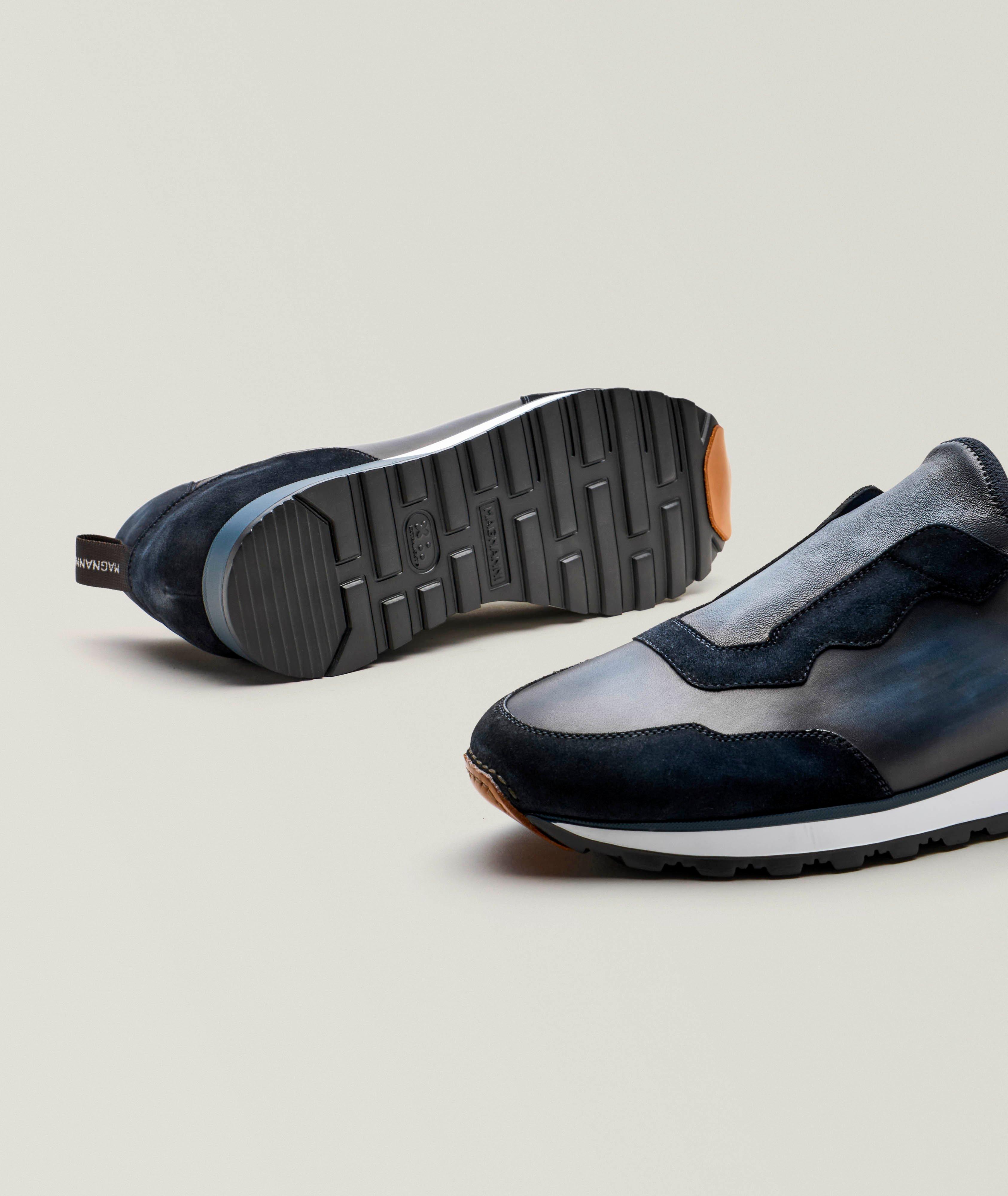 Flâneur sport en suède et en cuir image 3