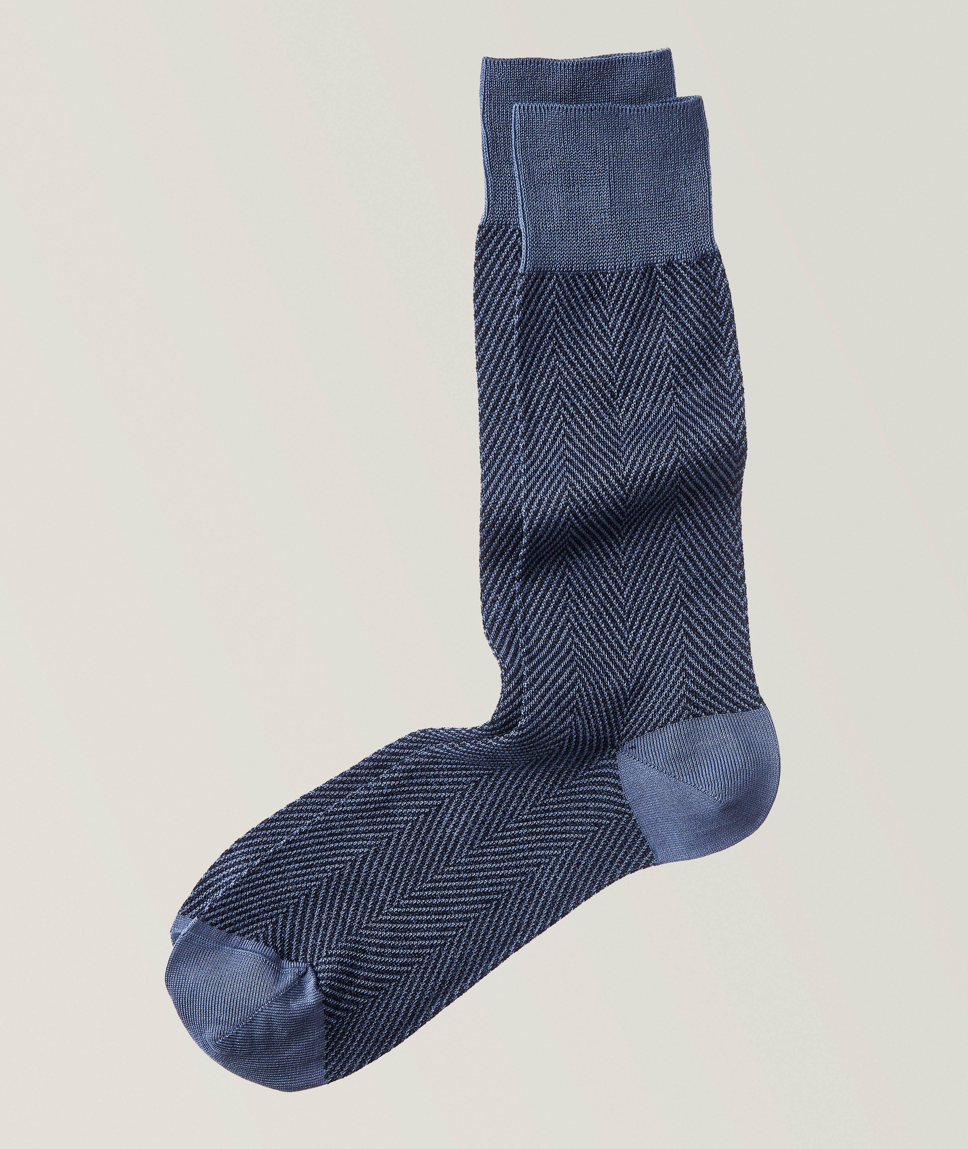 Chaussettes en coton extensible à chevrons image 0