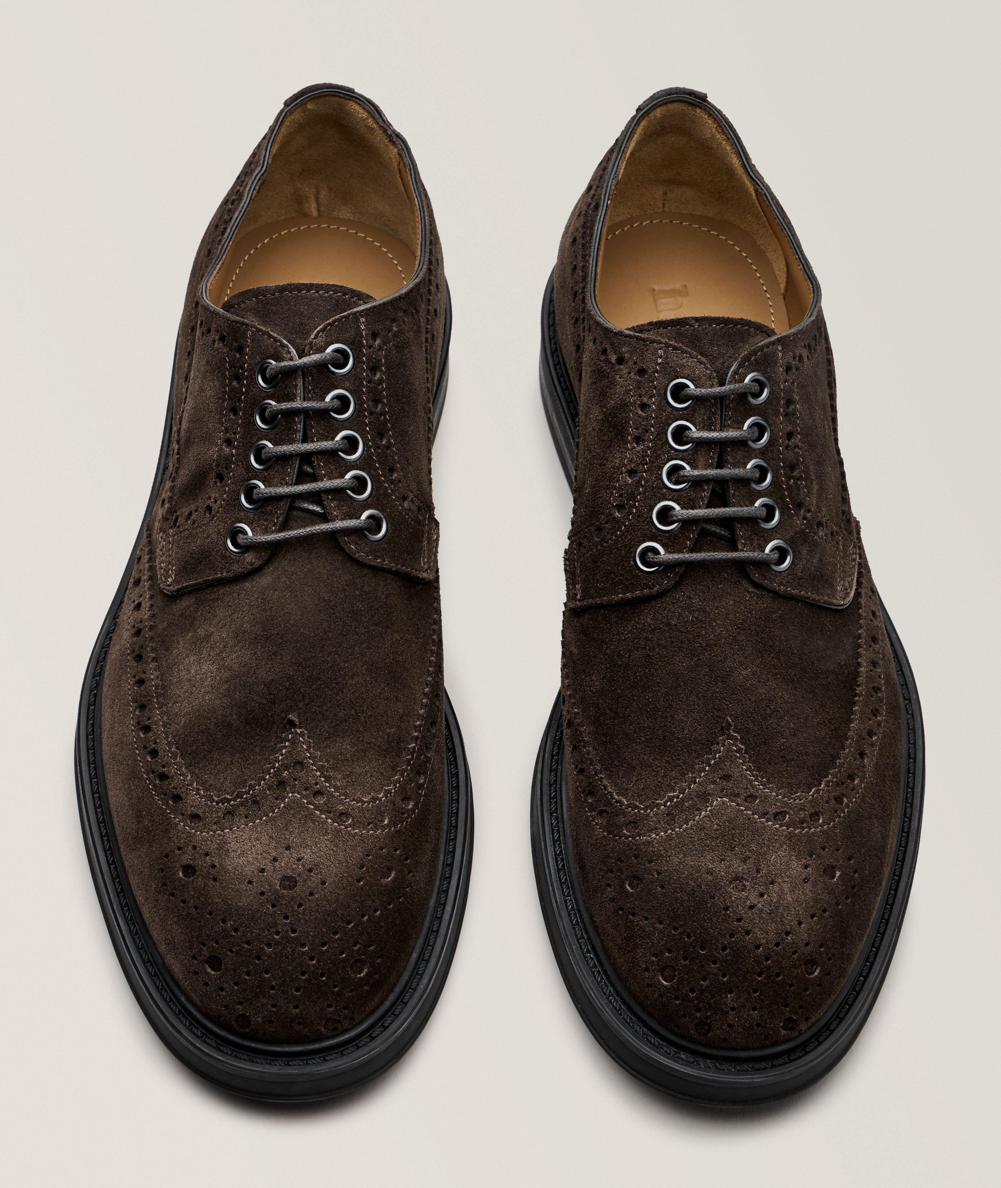 Suede Brogue Wingtip Derbies image 1