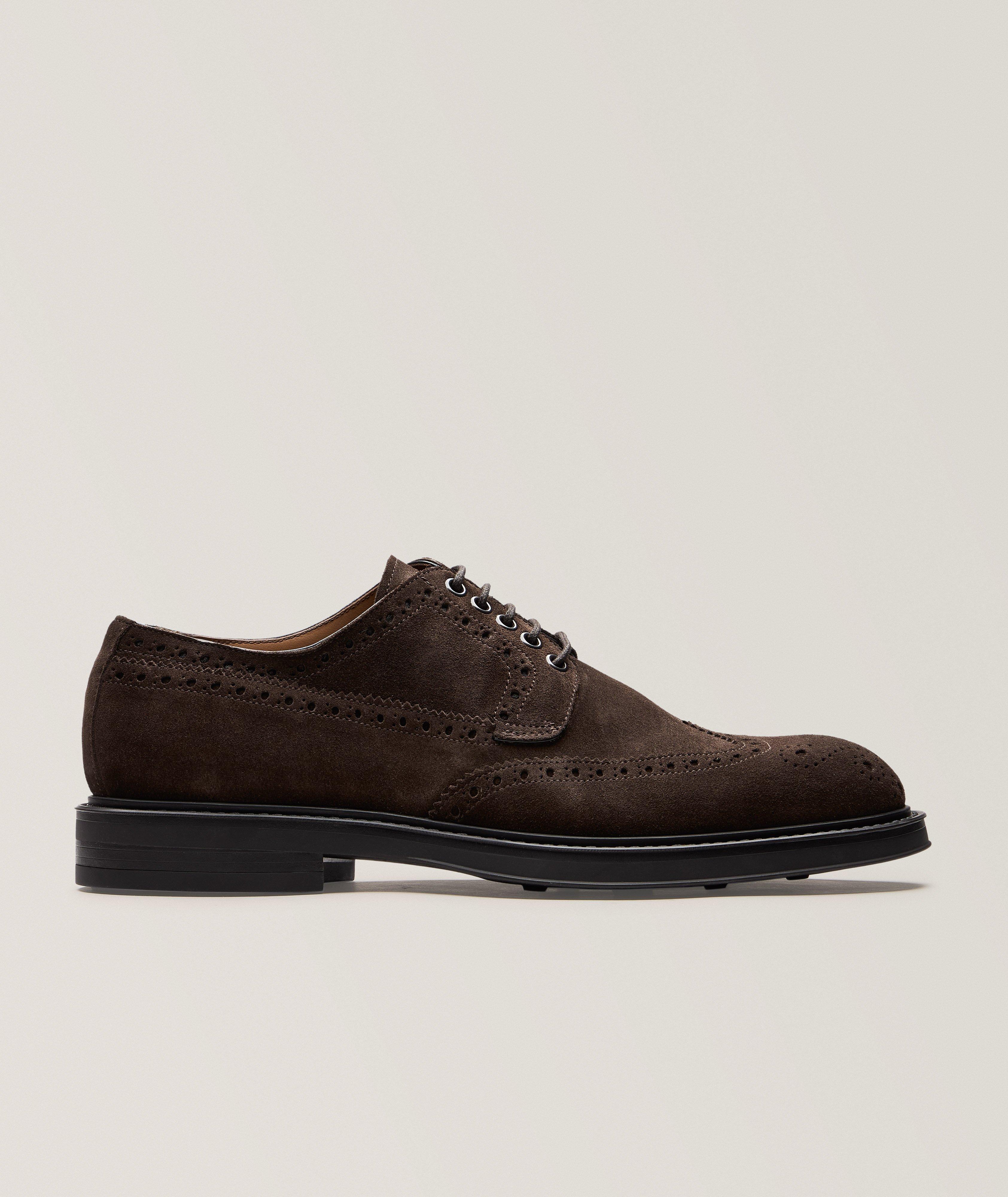Suede Brogue Wingtip Derbies image 0