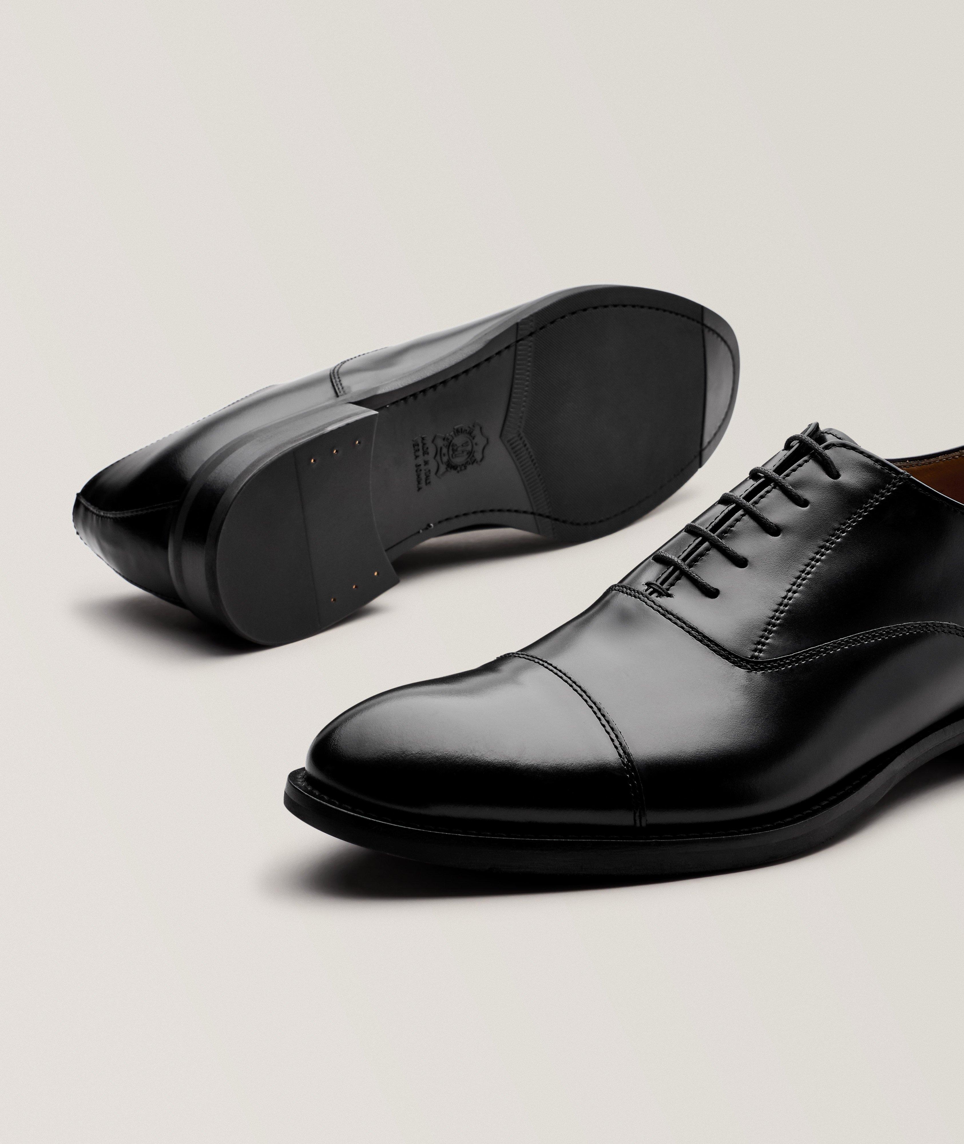 Chaussure lacée en cuir à bout rapporté image 3