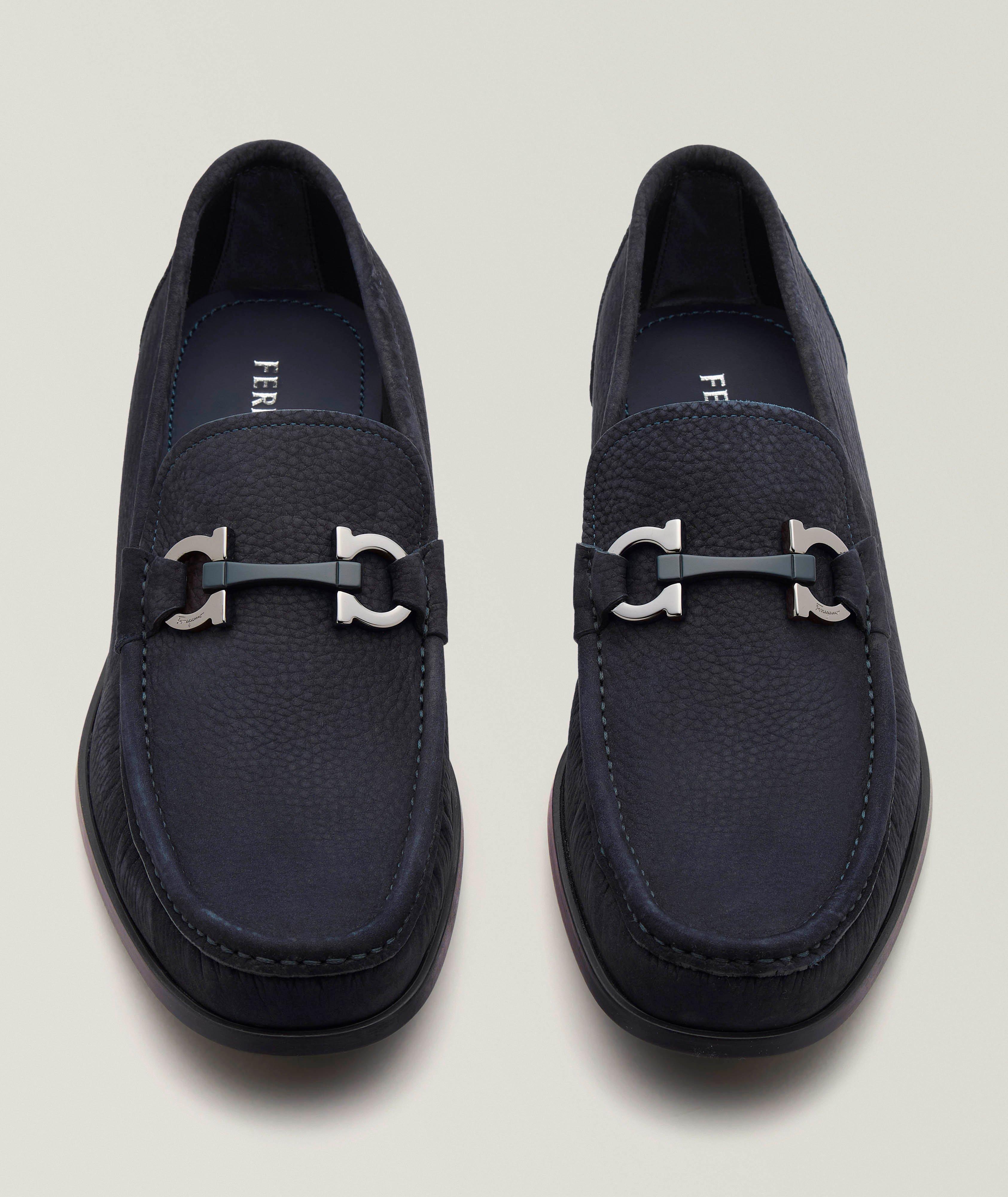 Grandioso Double Gancini Suede Loafers image 1