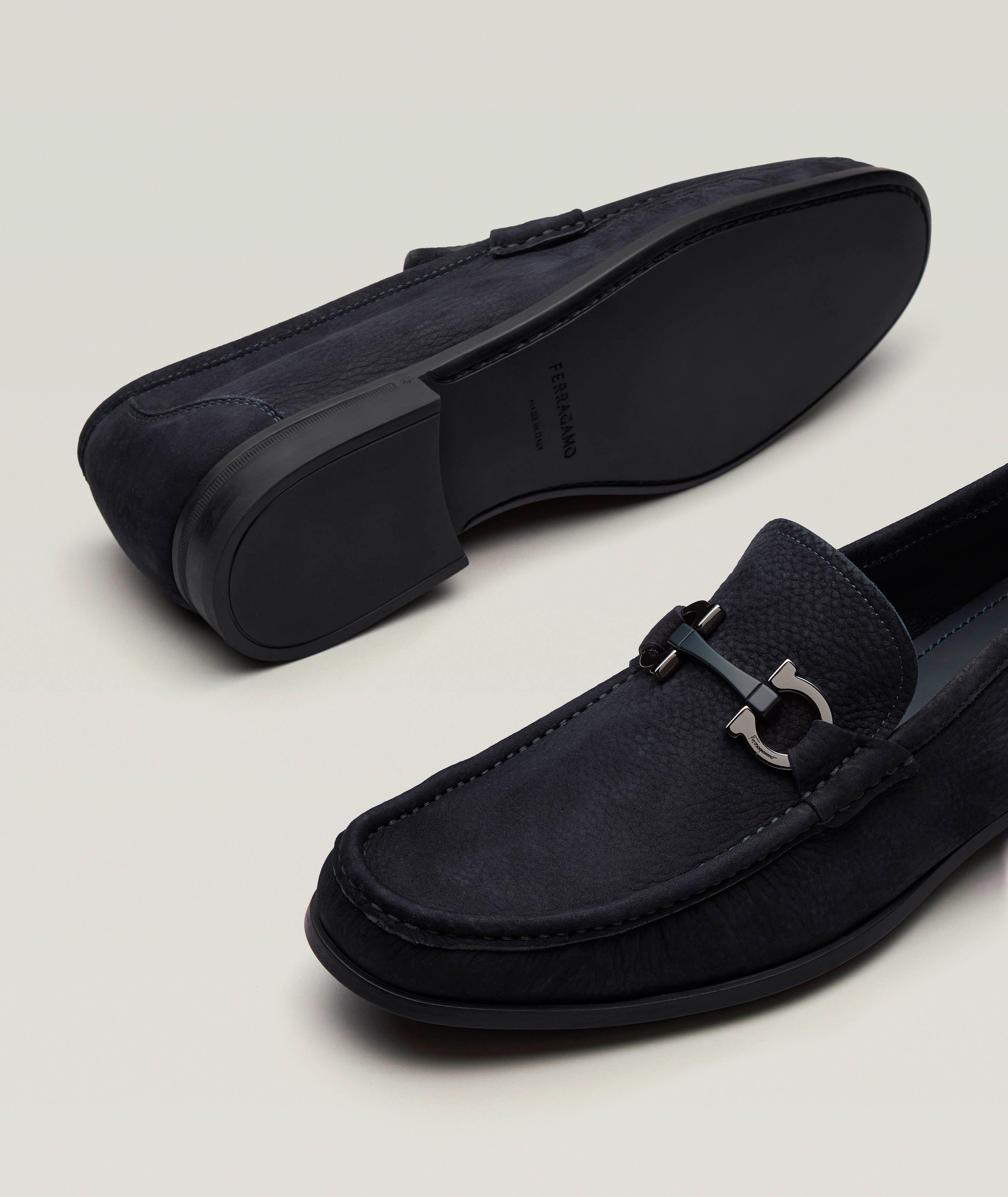 Grandioso Double Gancini Suede Loafers image 3