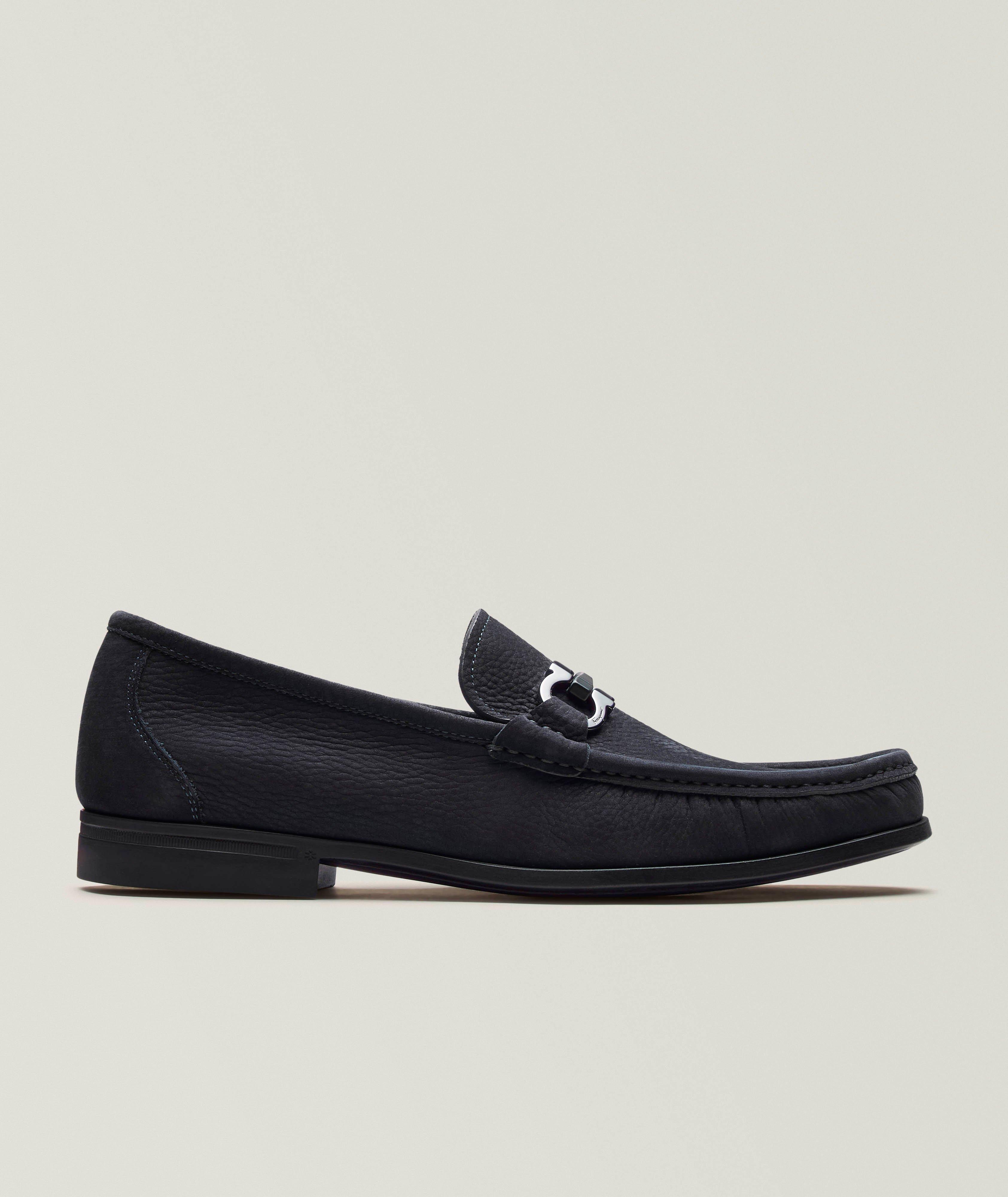 Grandioso Double Gancini Suede Loafers image 0
