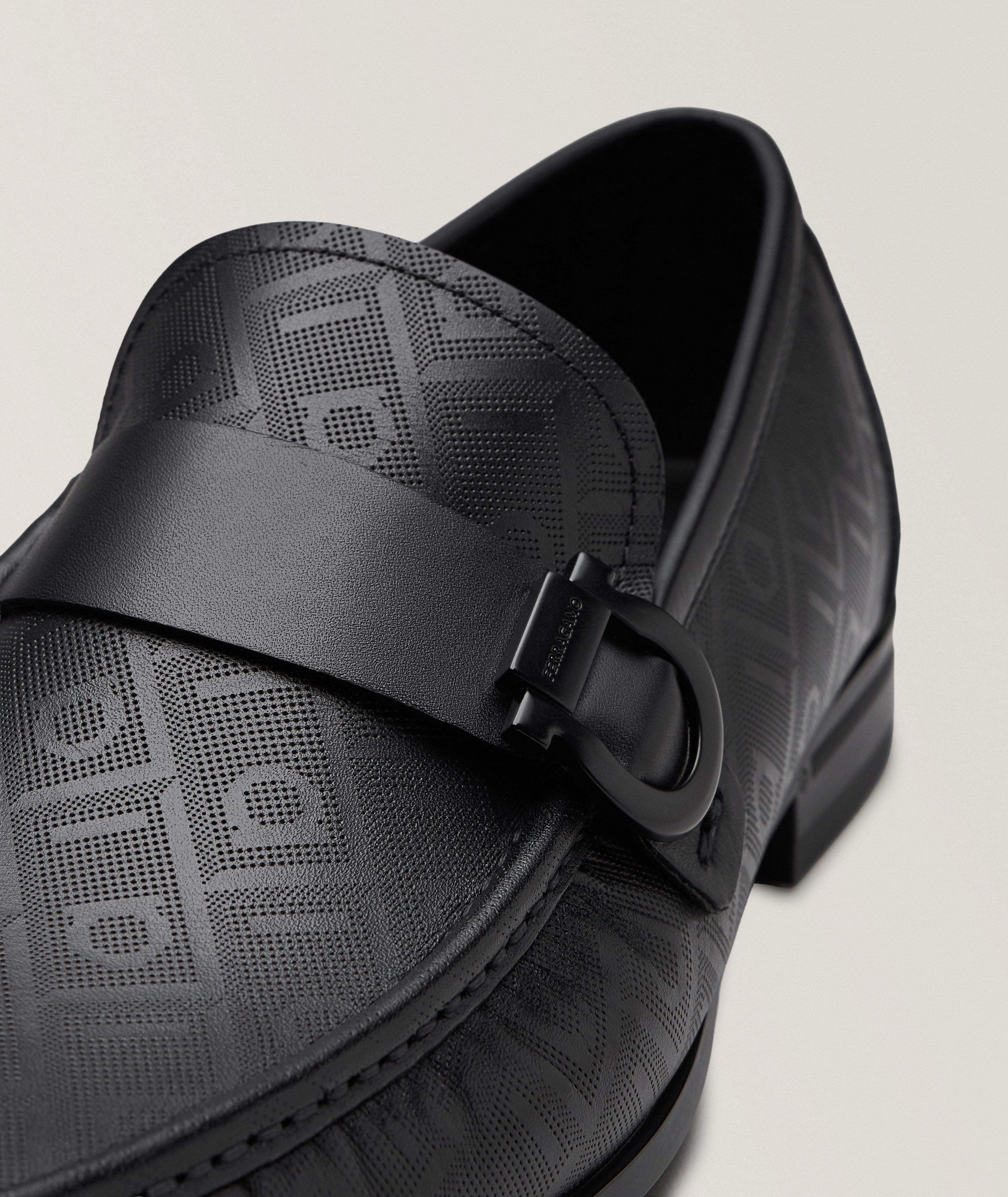 Caspian Printed Gancio Leather Loafers image 2