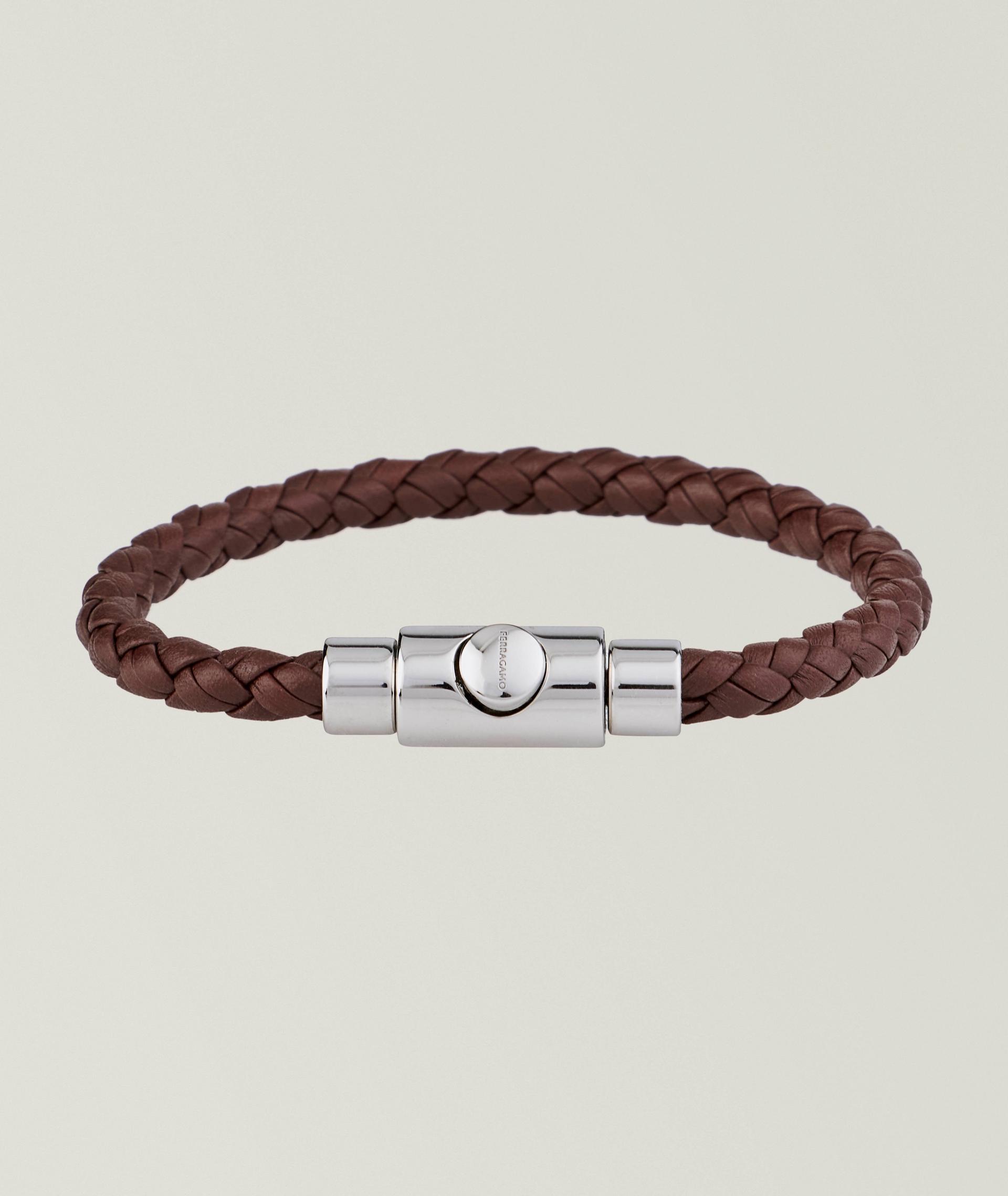 Bracelet en cuir tressé image 0