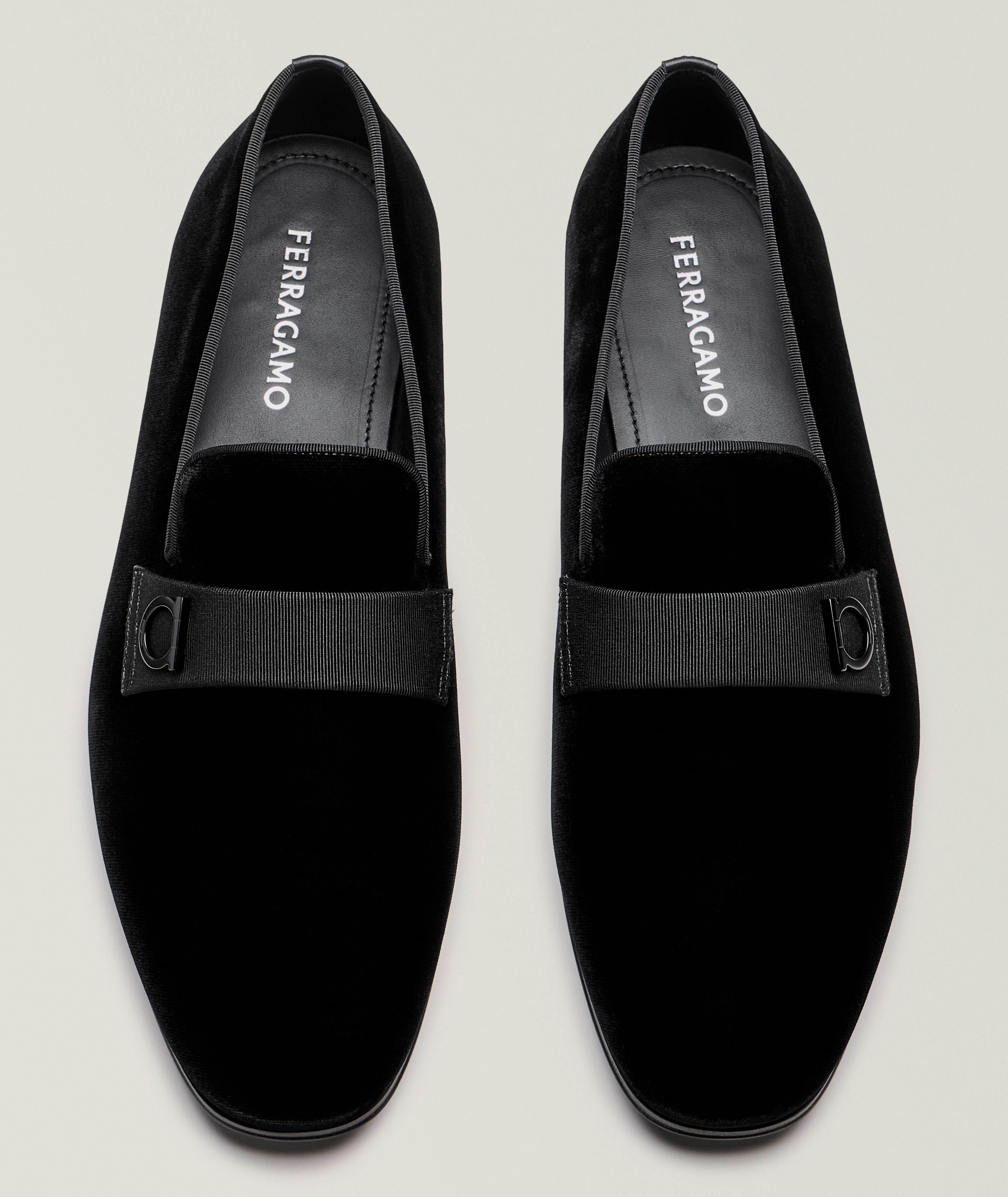 Velvet Grosgrain Gancio Loafers image 1