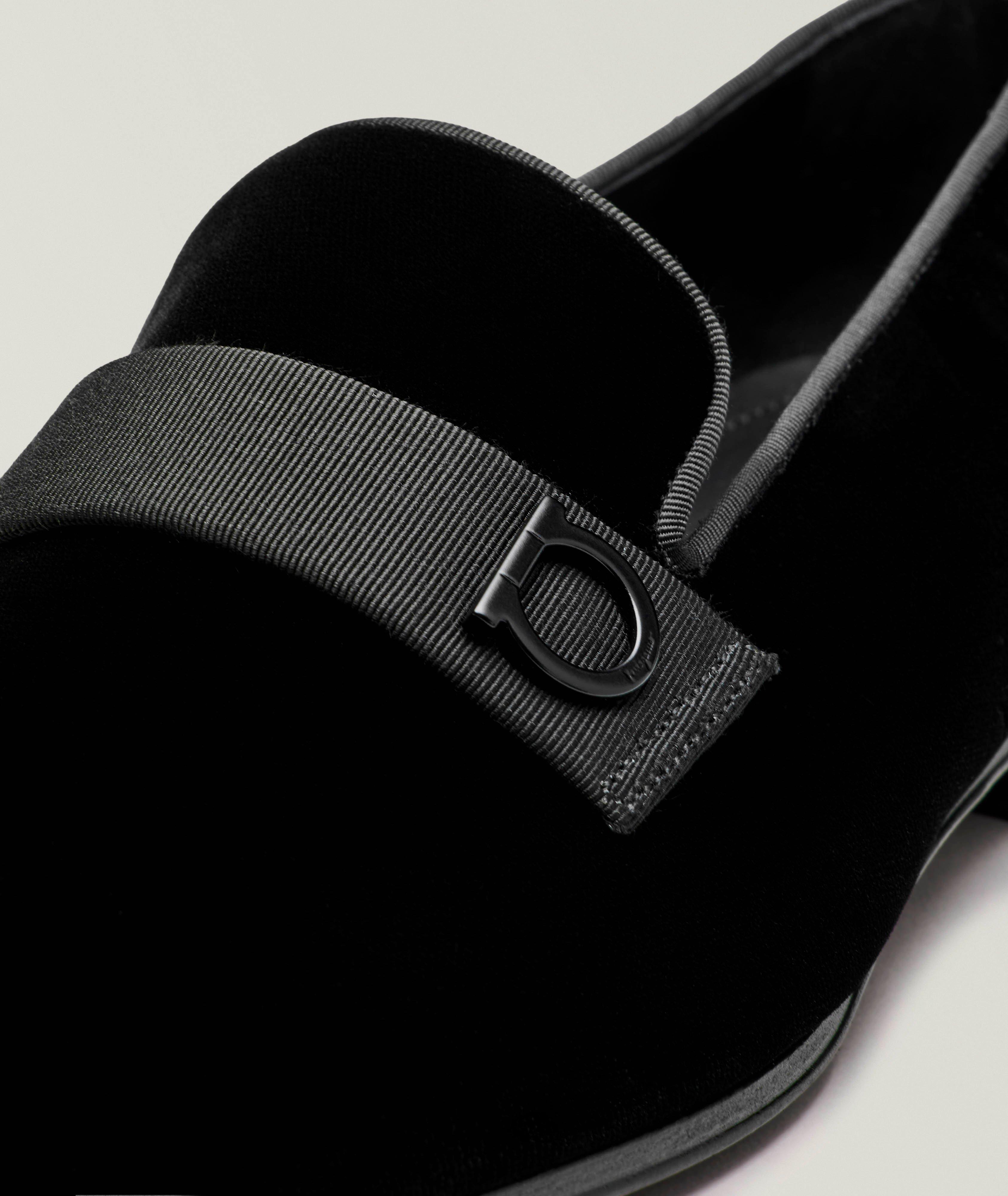 Velvet Grosgrain Gancio Loafers image 2