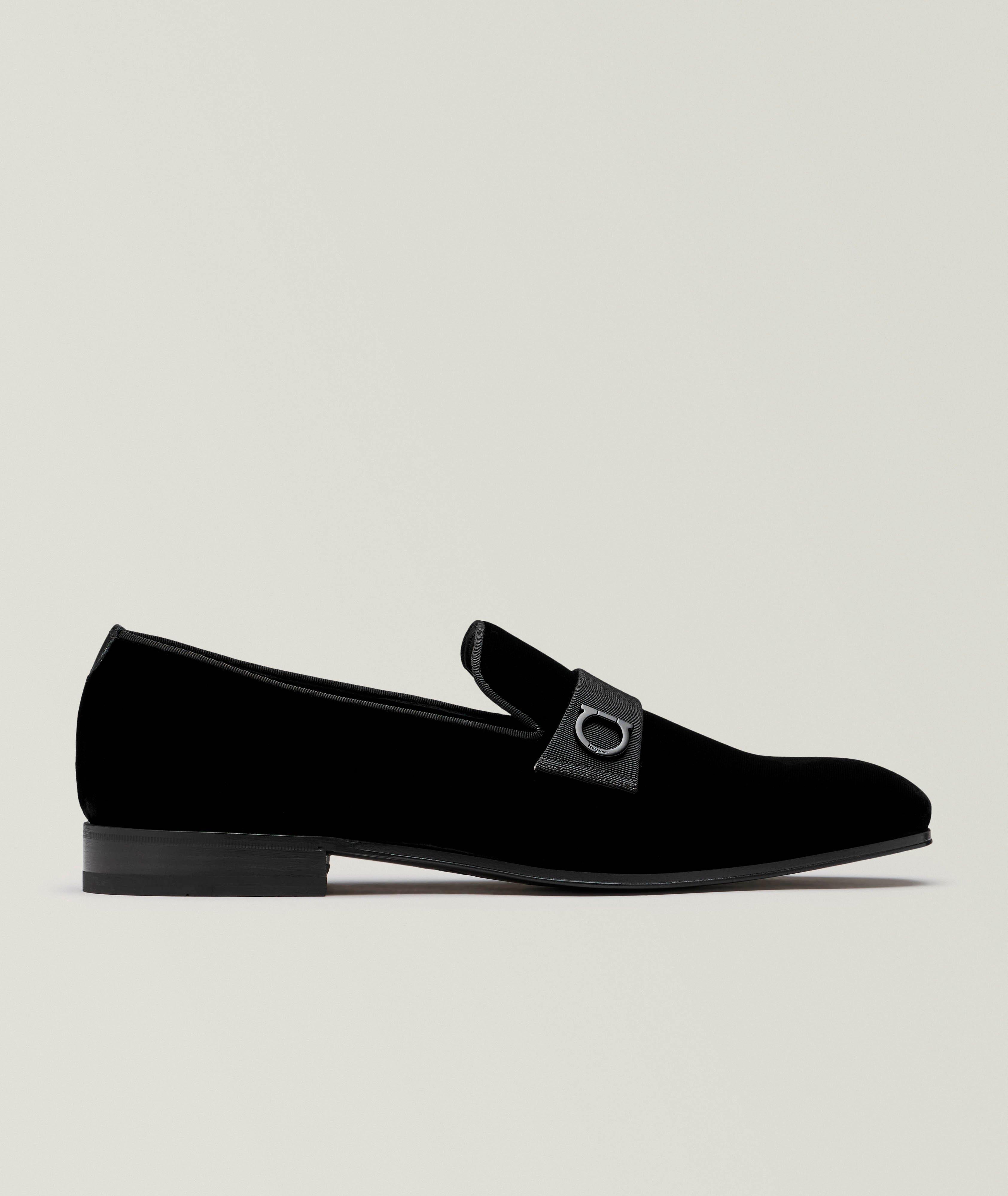 Velvet Grosgrain Gancio Loafers image 0