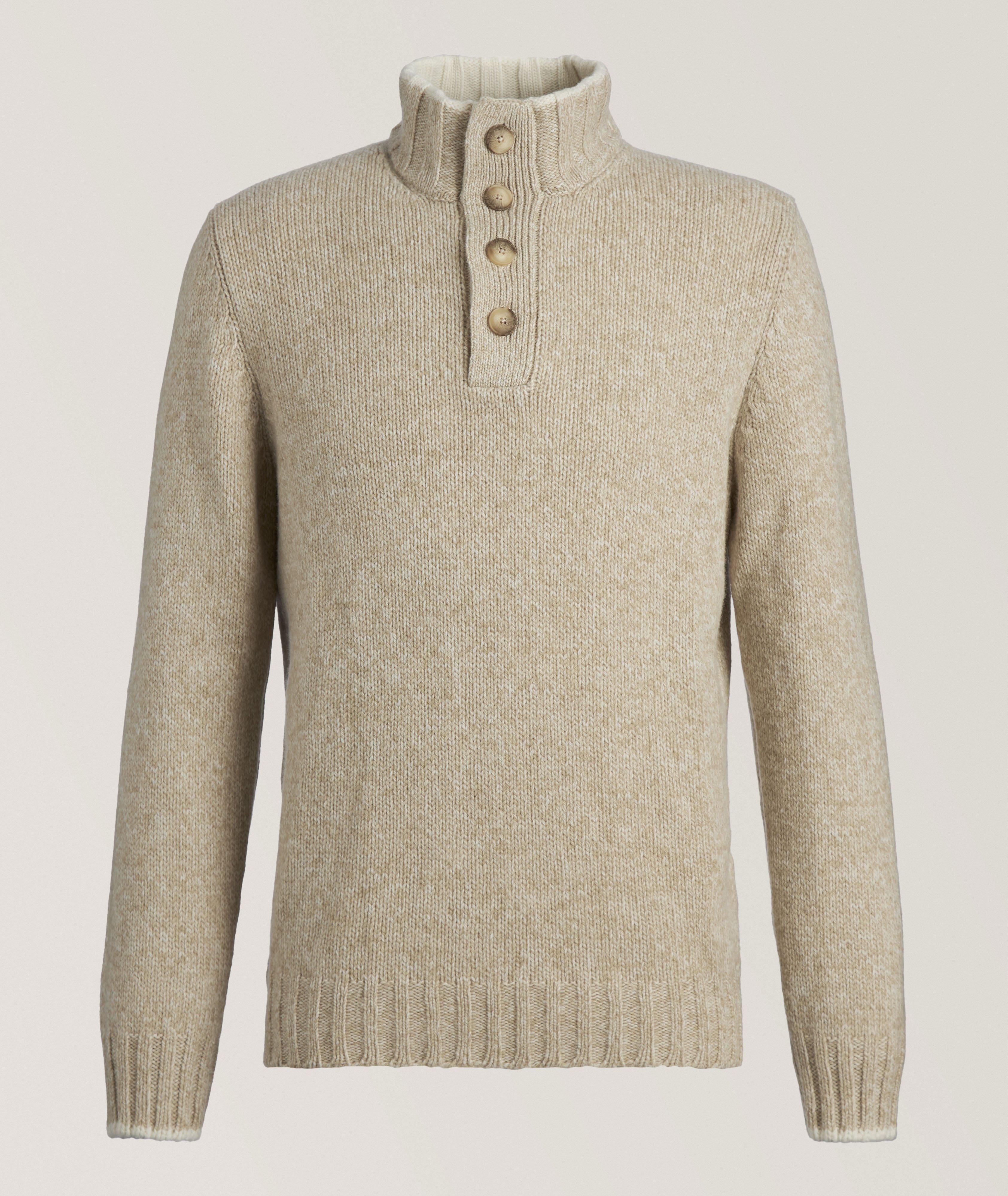 Mélange Virgin Wool Mock Neck Sweater  image 0