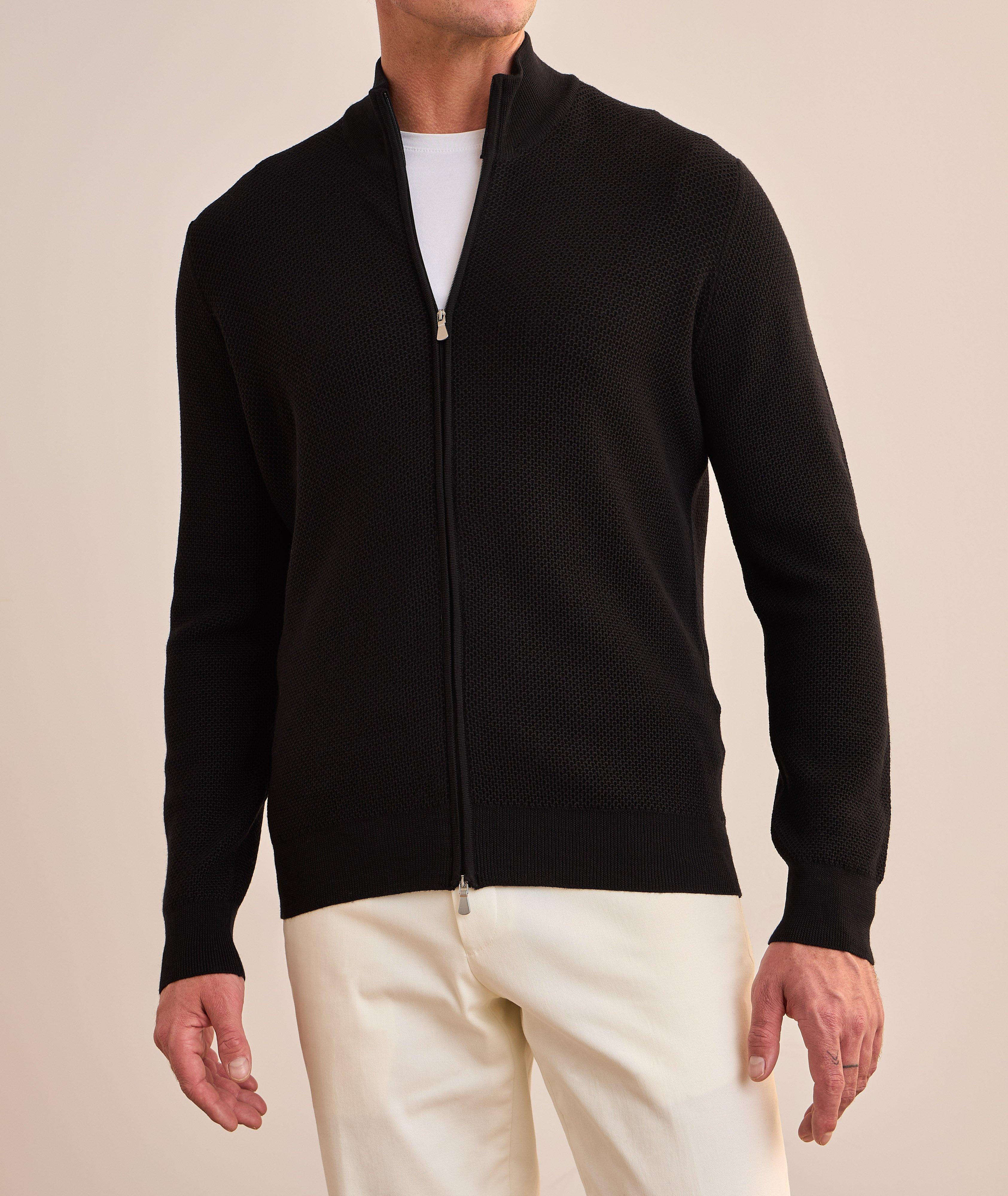 Rice Stitch Full-Zip Cardigan  image 1