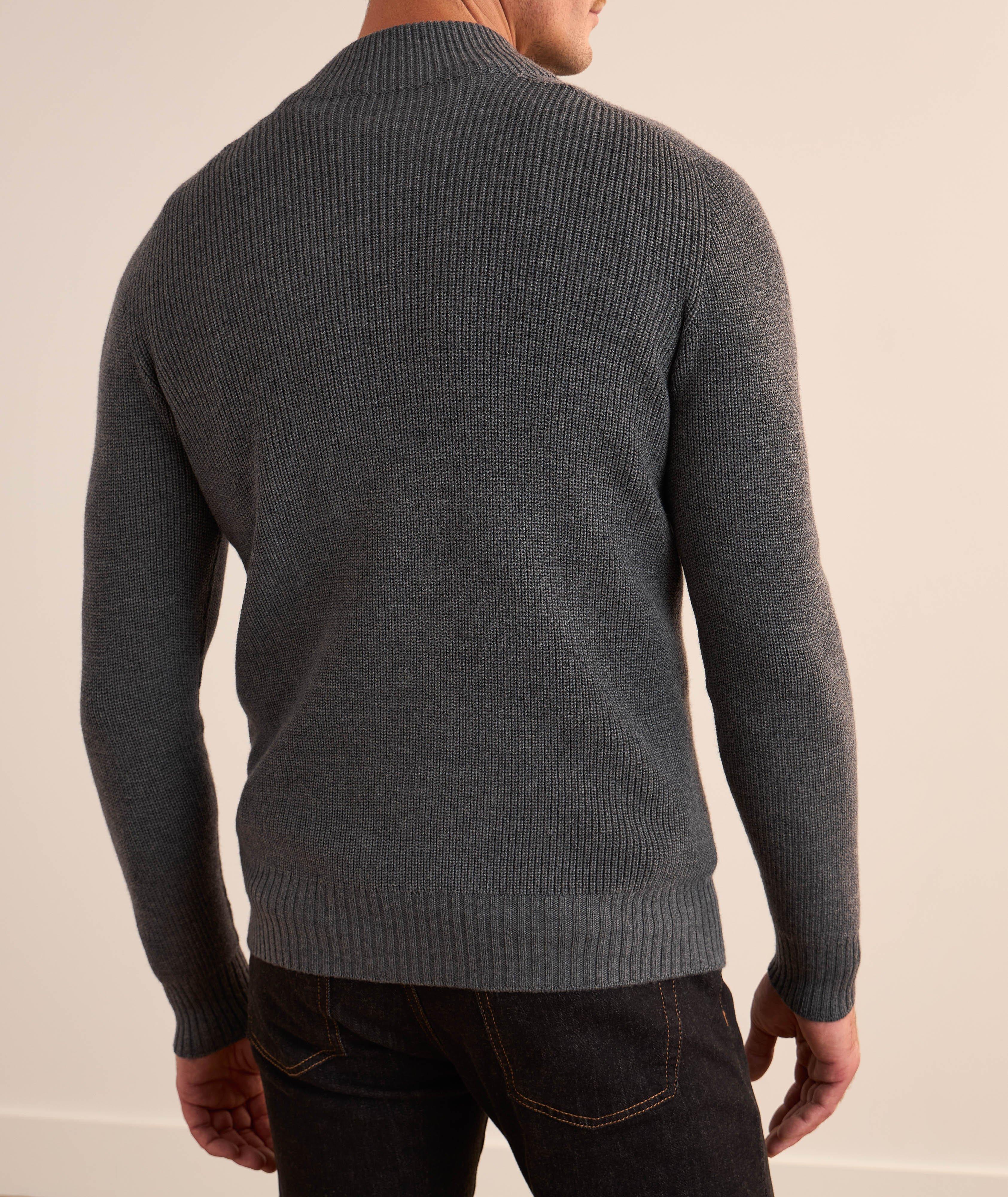 Mock Neck Quarter-Zip Sweater image 2