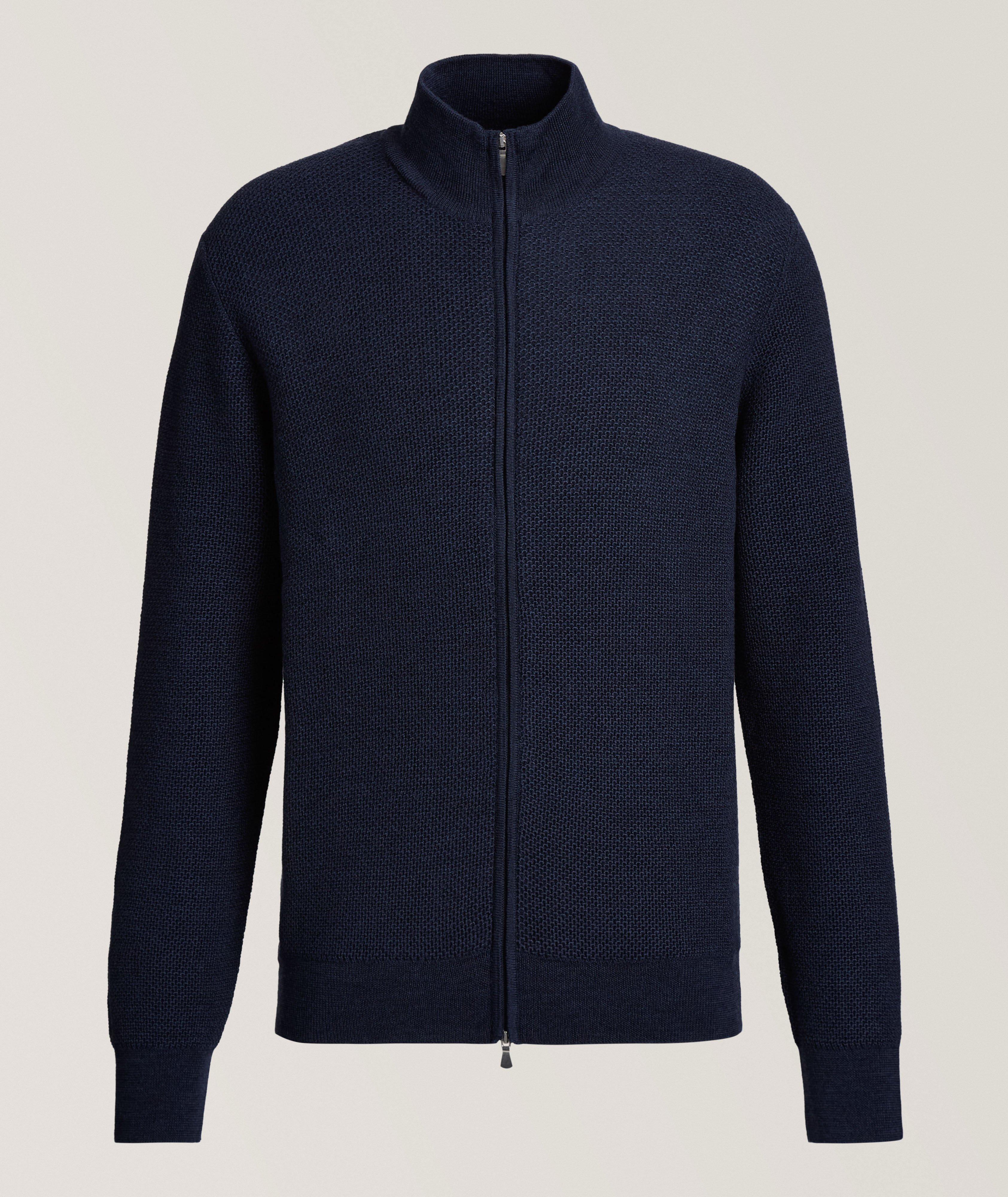 Wool Stitch Zipper Cardigan  image 0