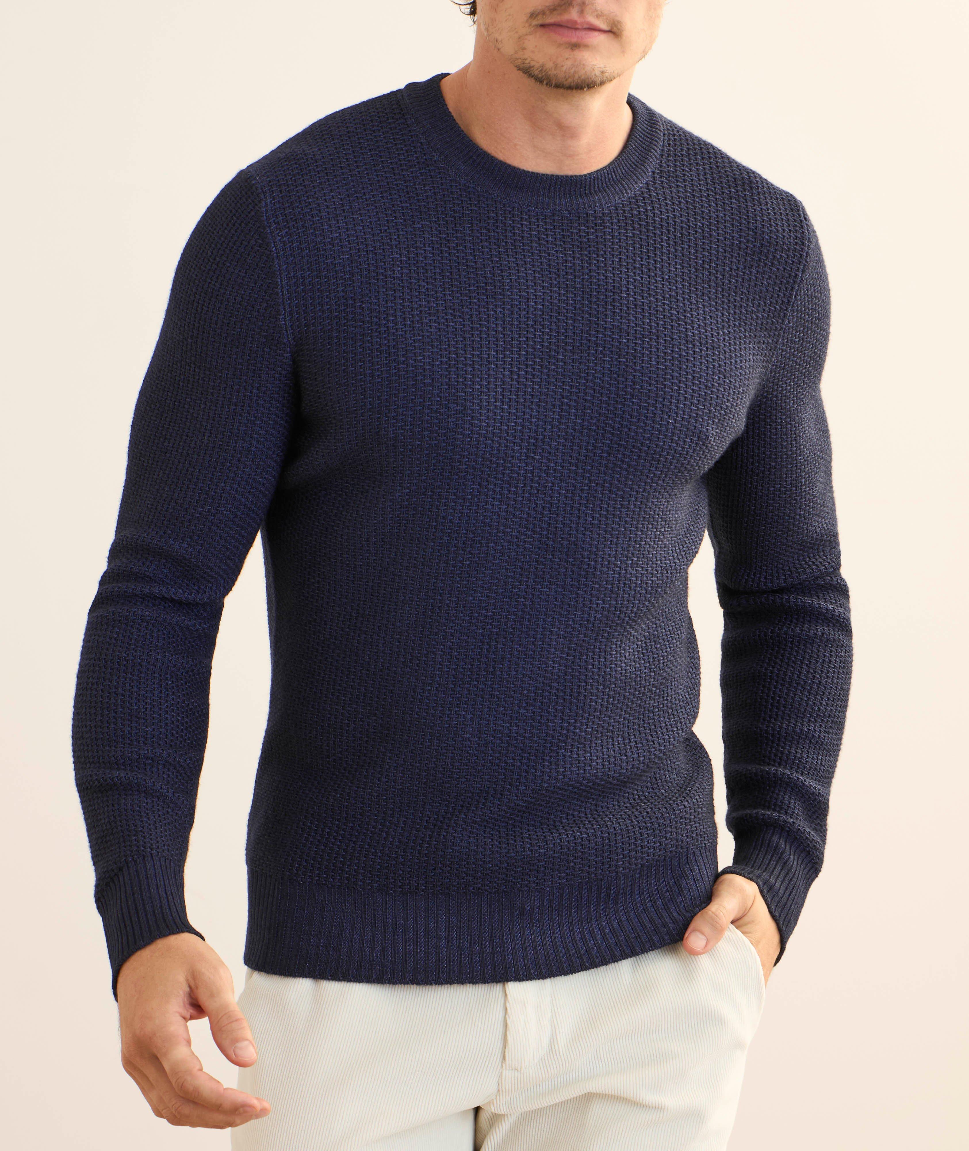 Pull en laine vierge à motif tressé coupe ajustée image 1