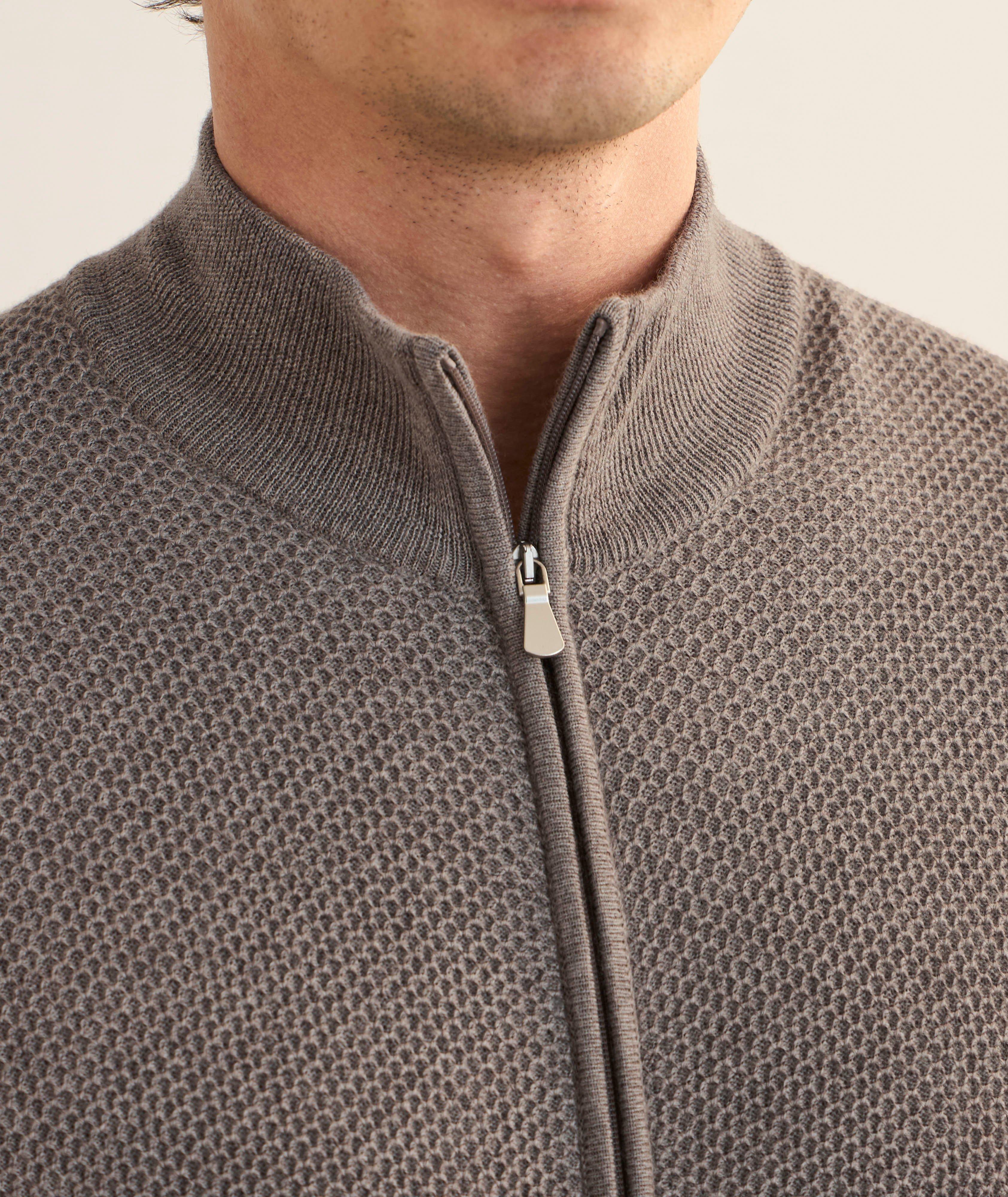 Wool Stitch Zipper Cardigan  image 3