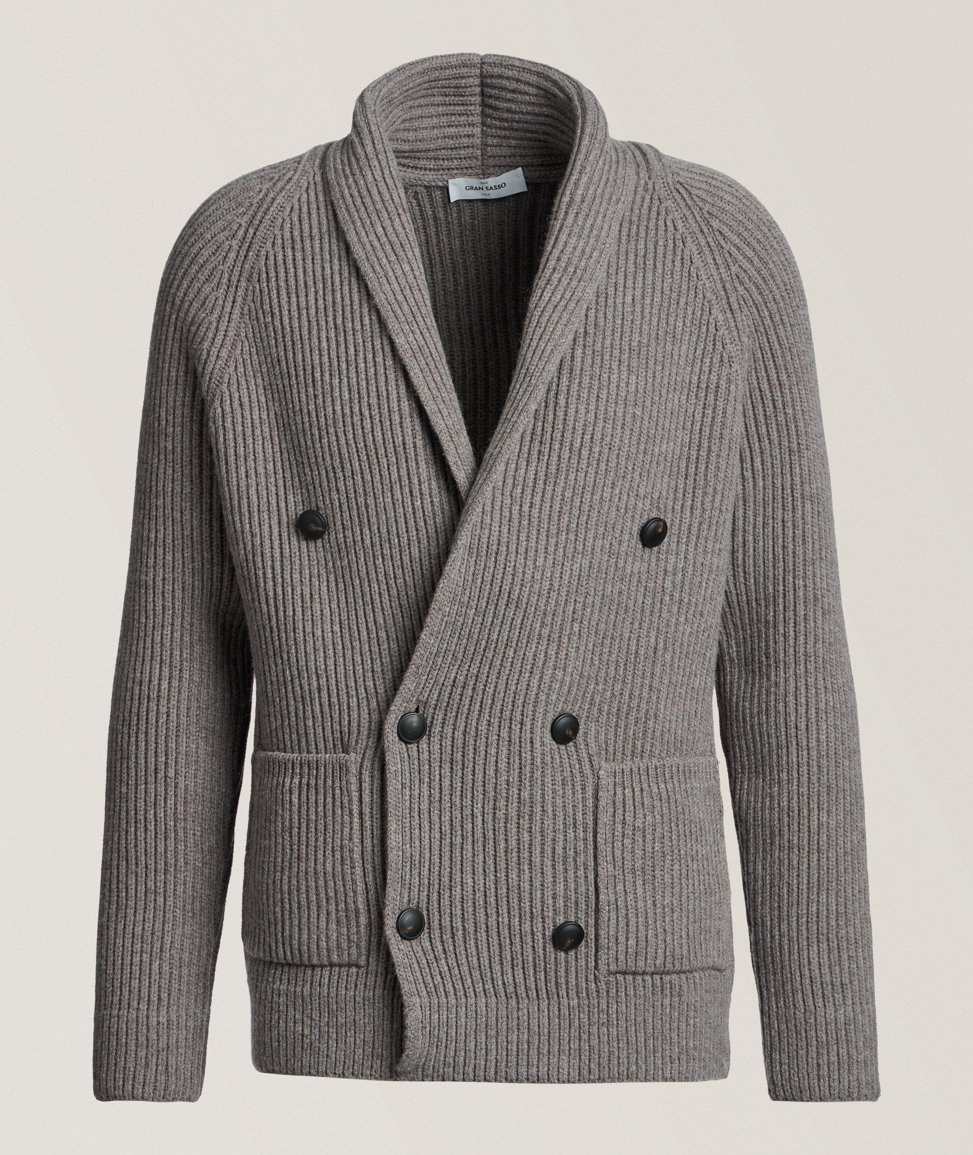 Cardigan à col châle croisé en laine image 0