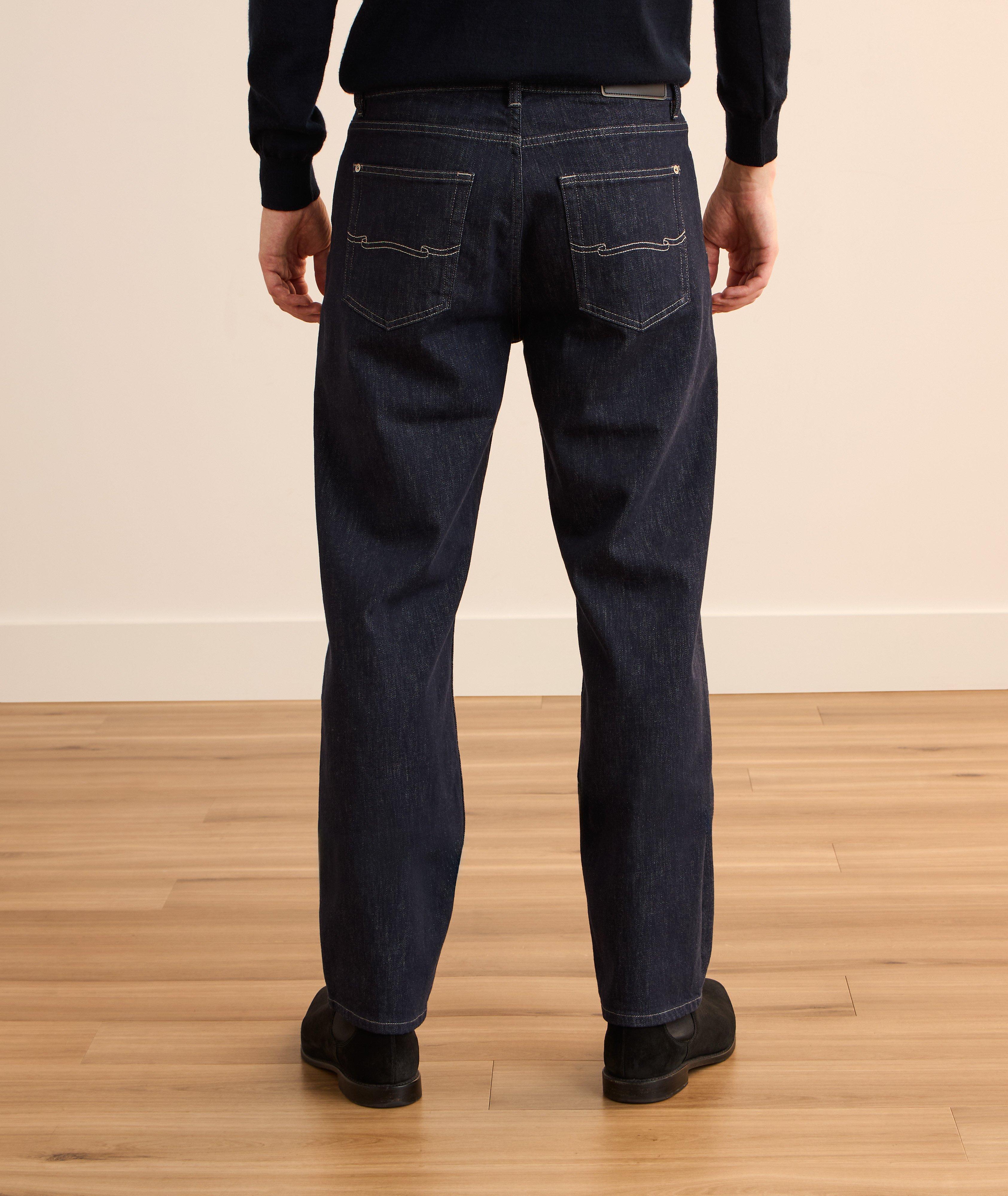 Straight Five-Pocket Cotton-Cashmere Jeans  image 2