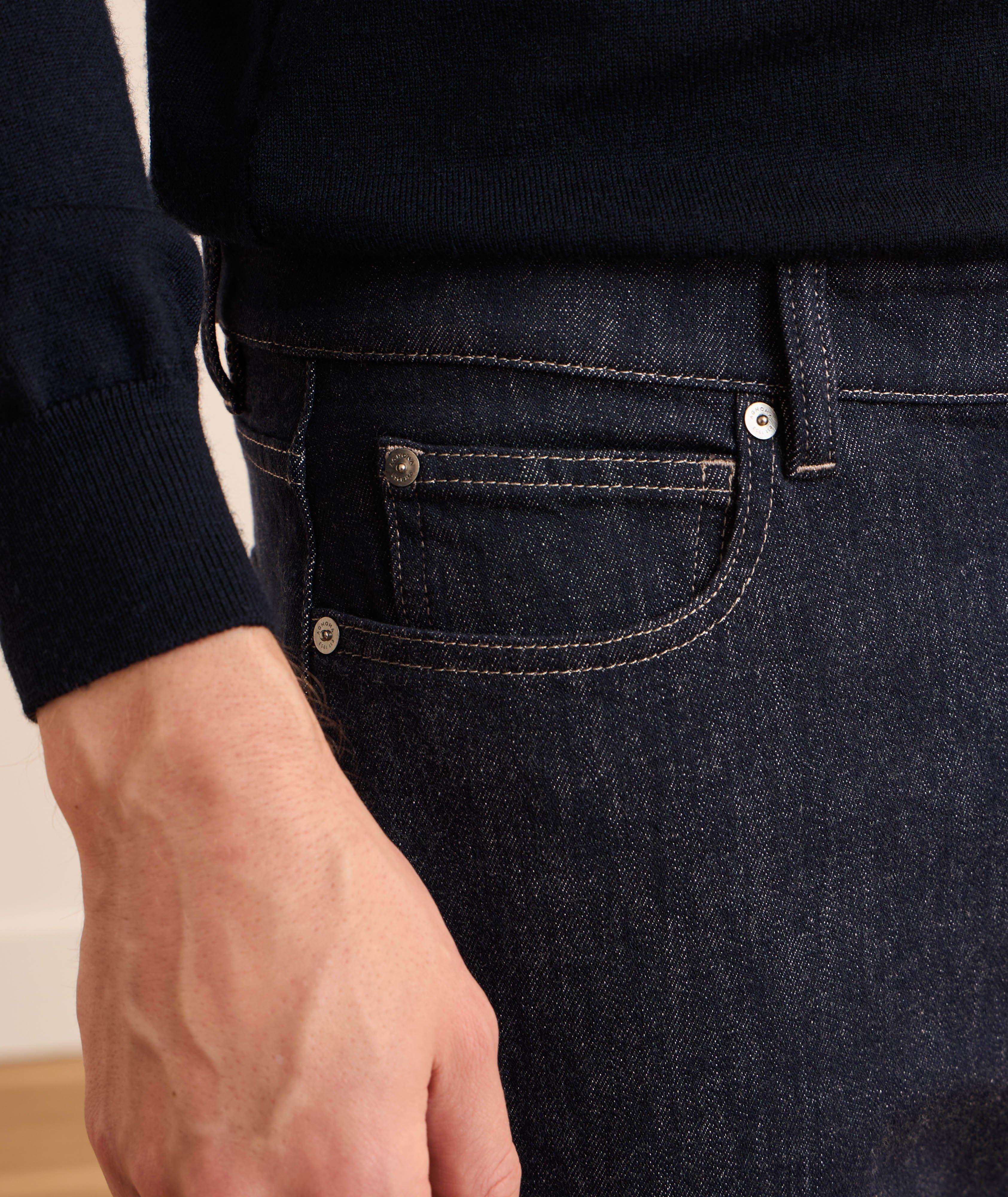 Straight Five-Pocket Cotton-Cashmere Jeans  image 3