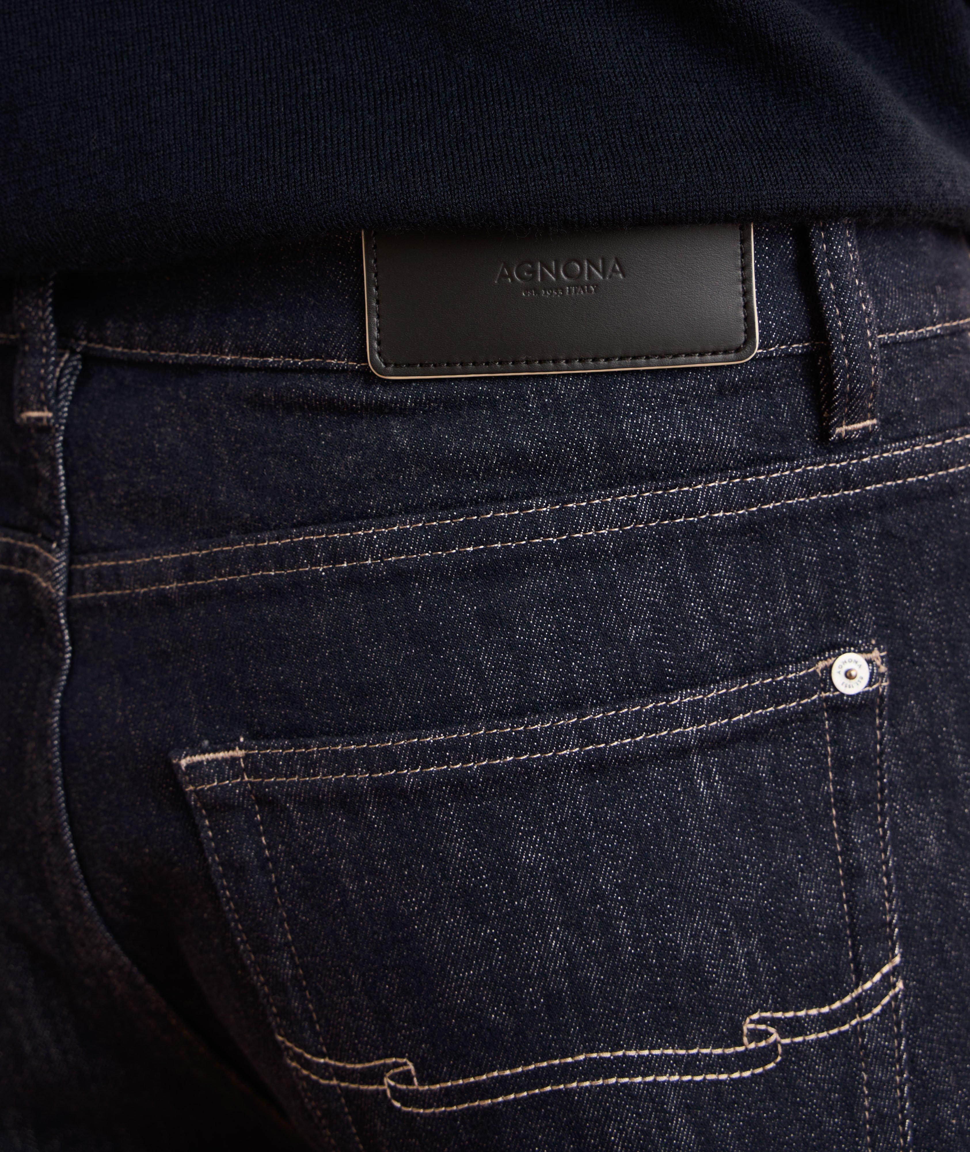 Straight Five-Pocket Cotton-Cashmere Jeans  image 4