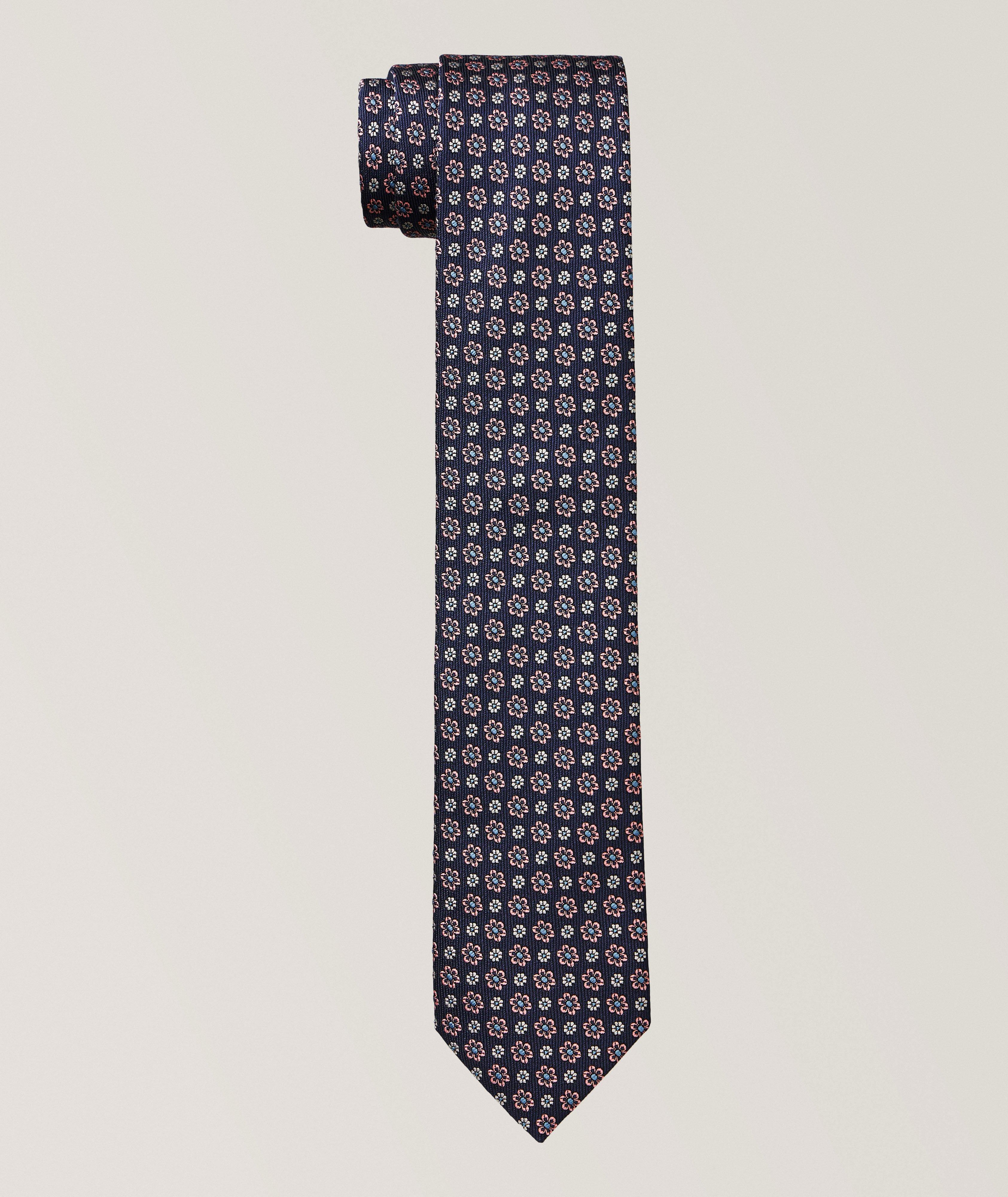 Floral Silk-Cotton Tie image 0