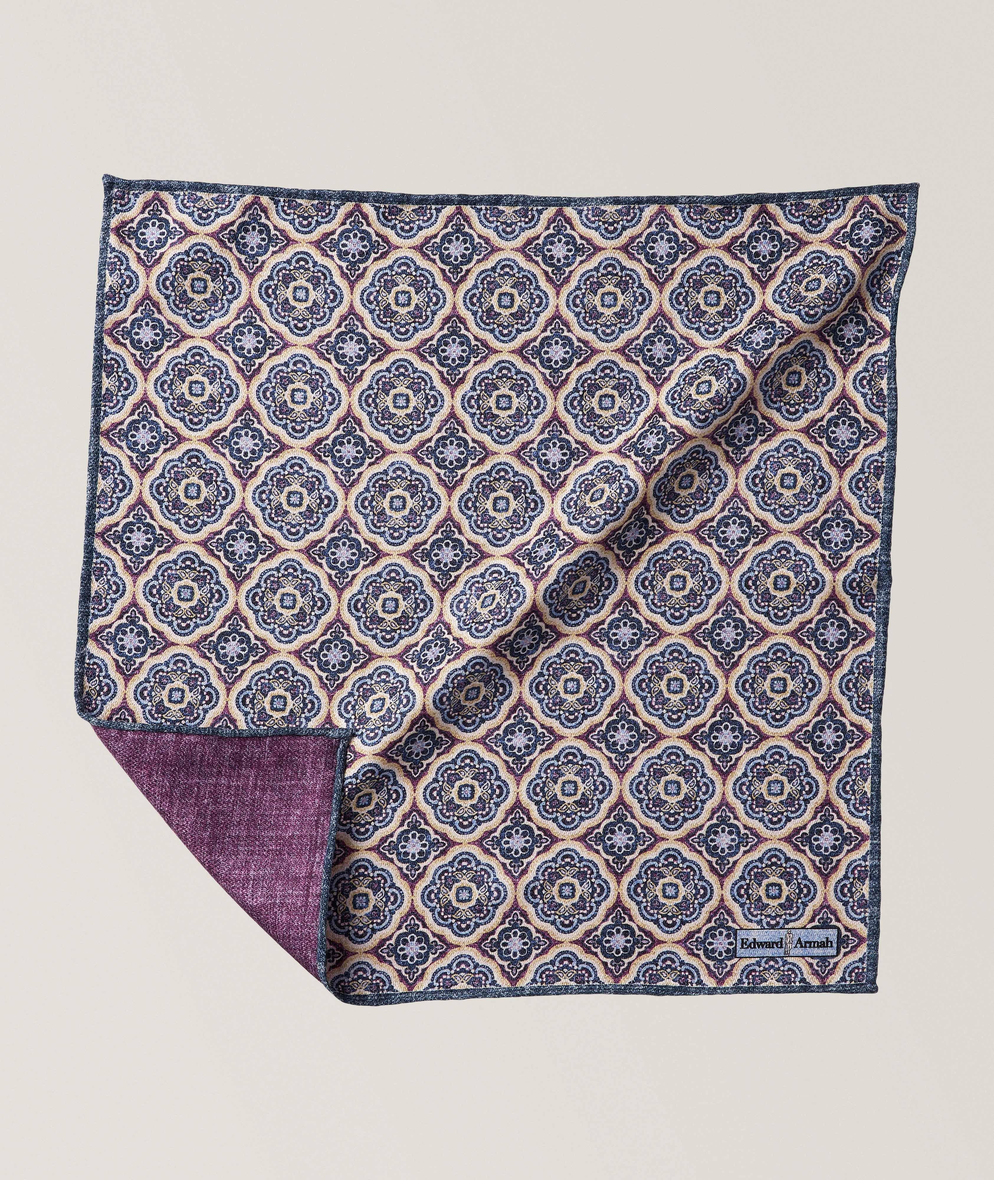 Medallion Silk Pocket Square  image 0