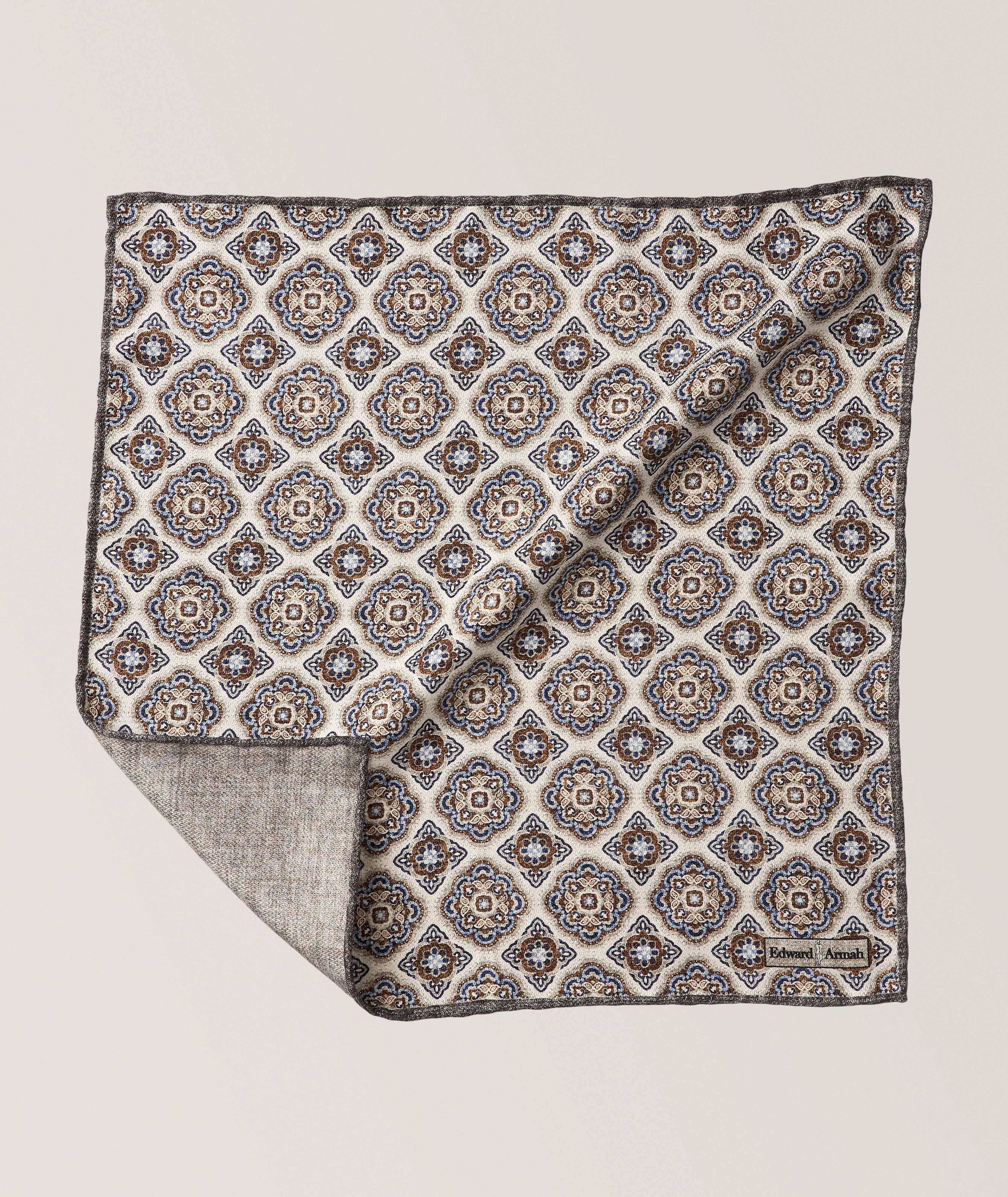 Medallion Silk Pocket Square  image 0