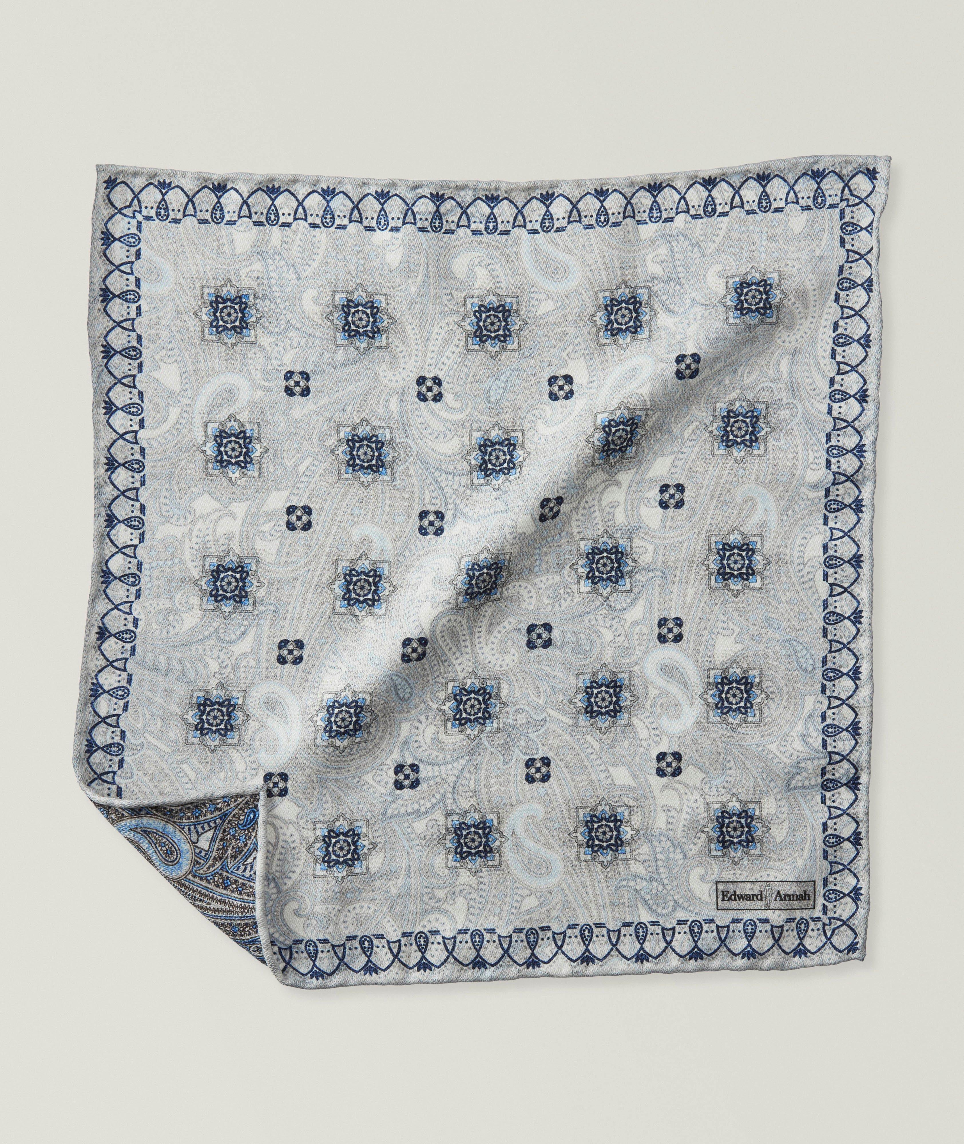 Pochette réversible à motifs médaillon et paisley image 0