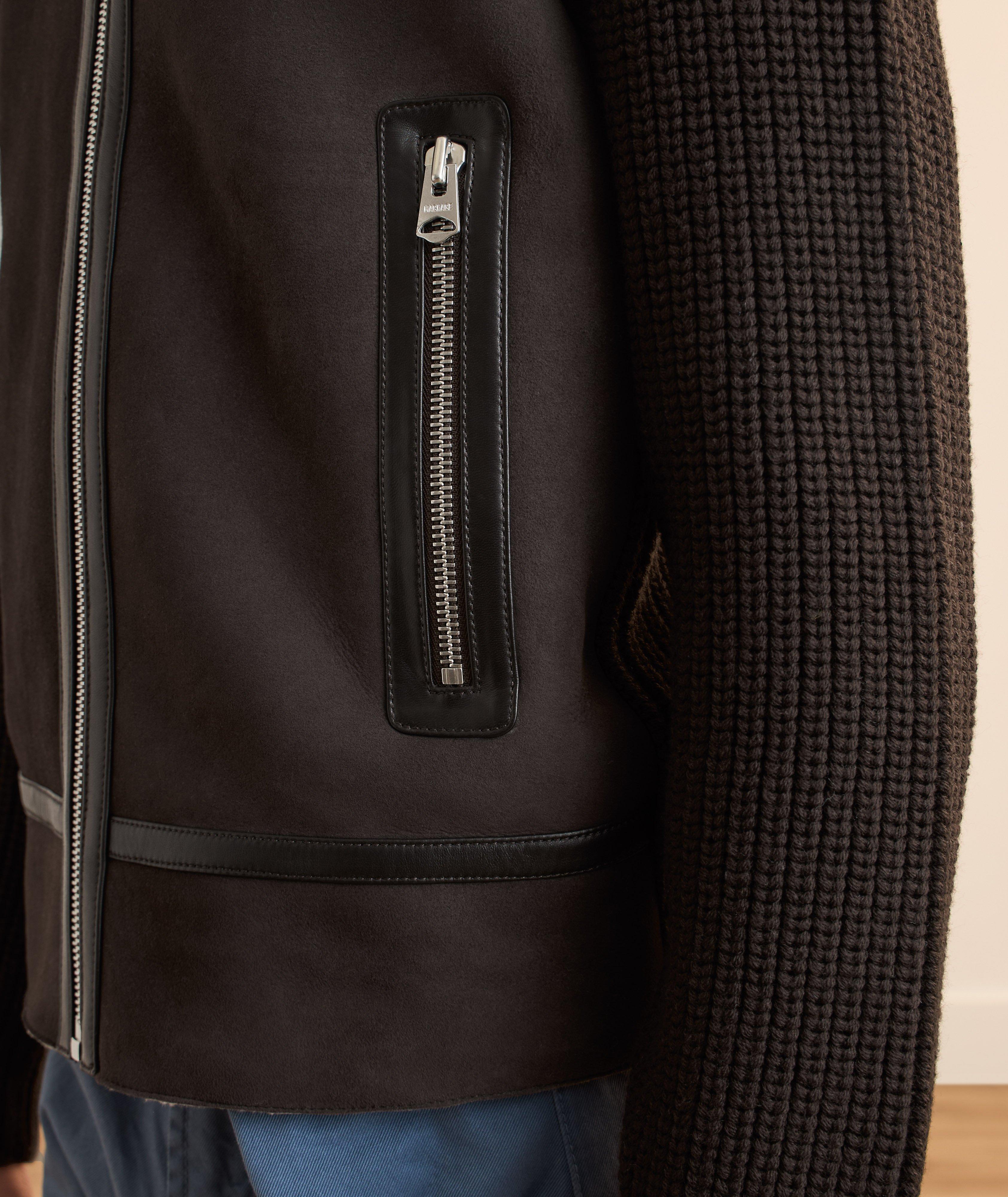 Johnathon Shearling Suede Jacket image 4